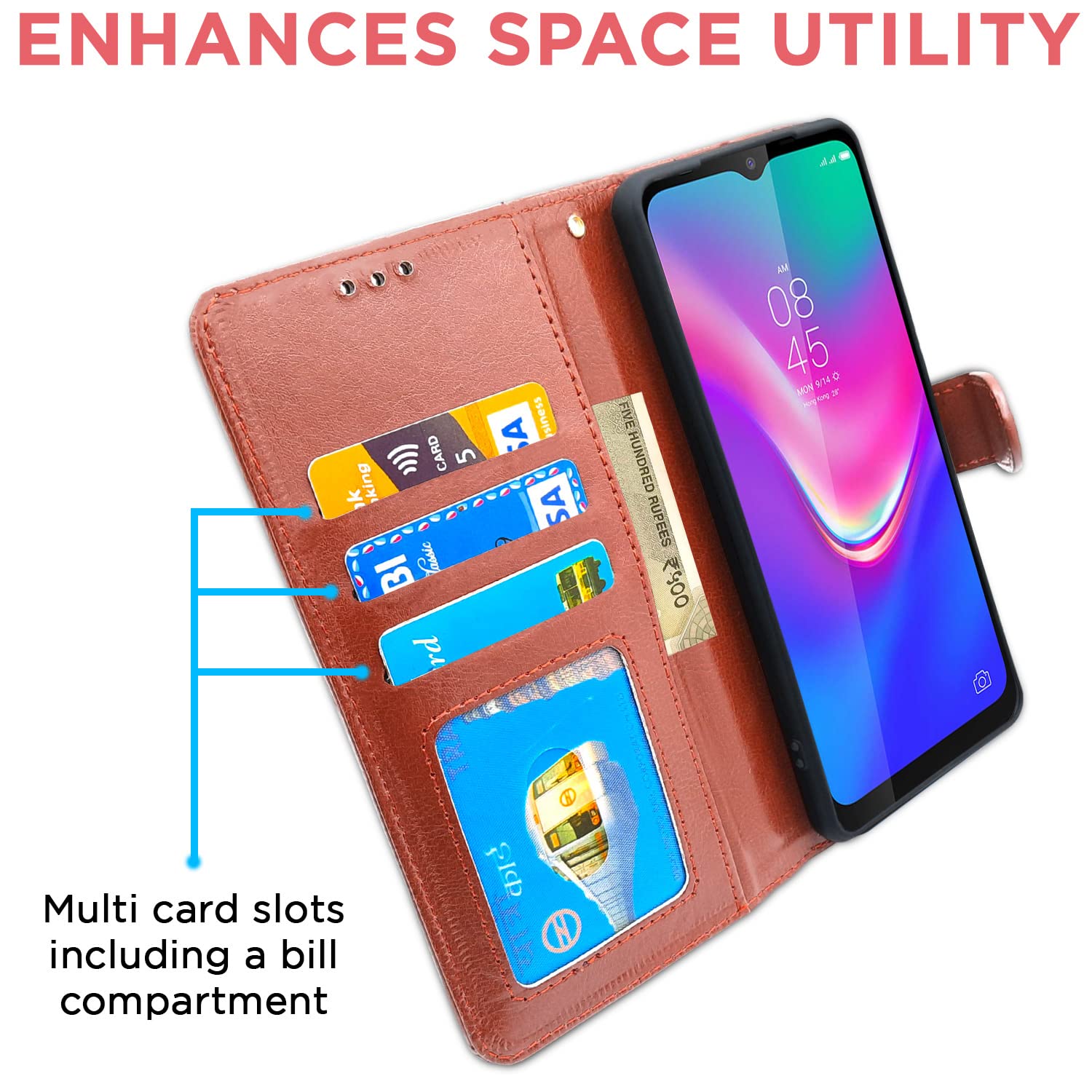 Brown flip case for Tecno Spark Go Plus – Pikkme – photo 3