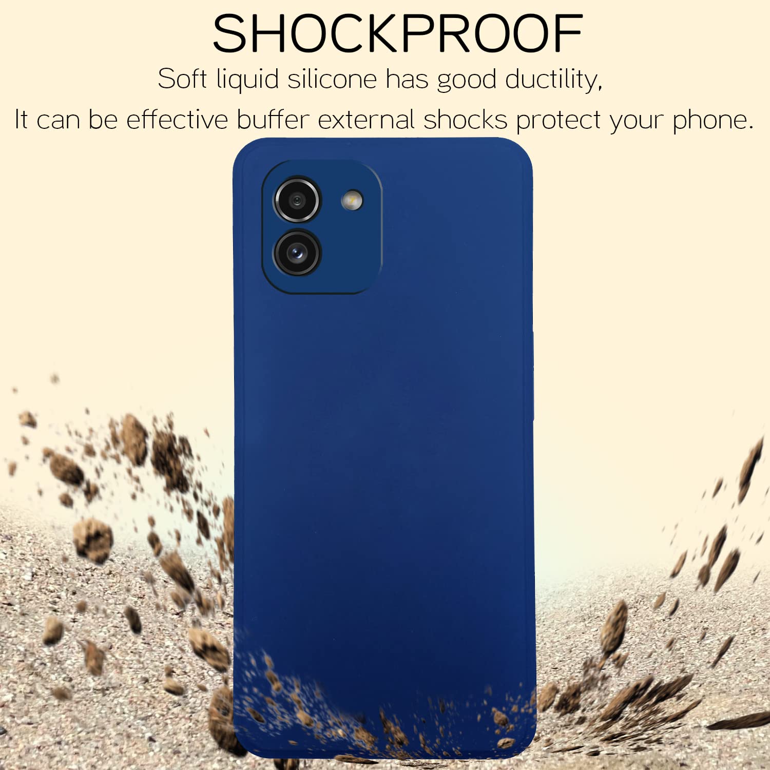 Blue Liquid Silicone phone cover for Samsung A03 – Pikkme – photo 8