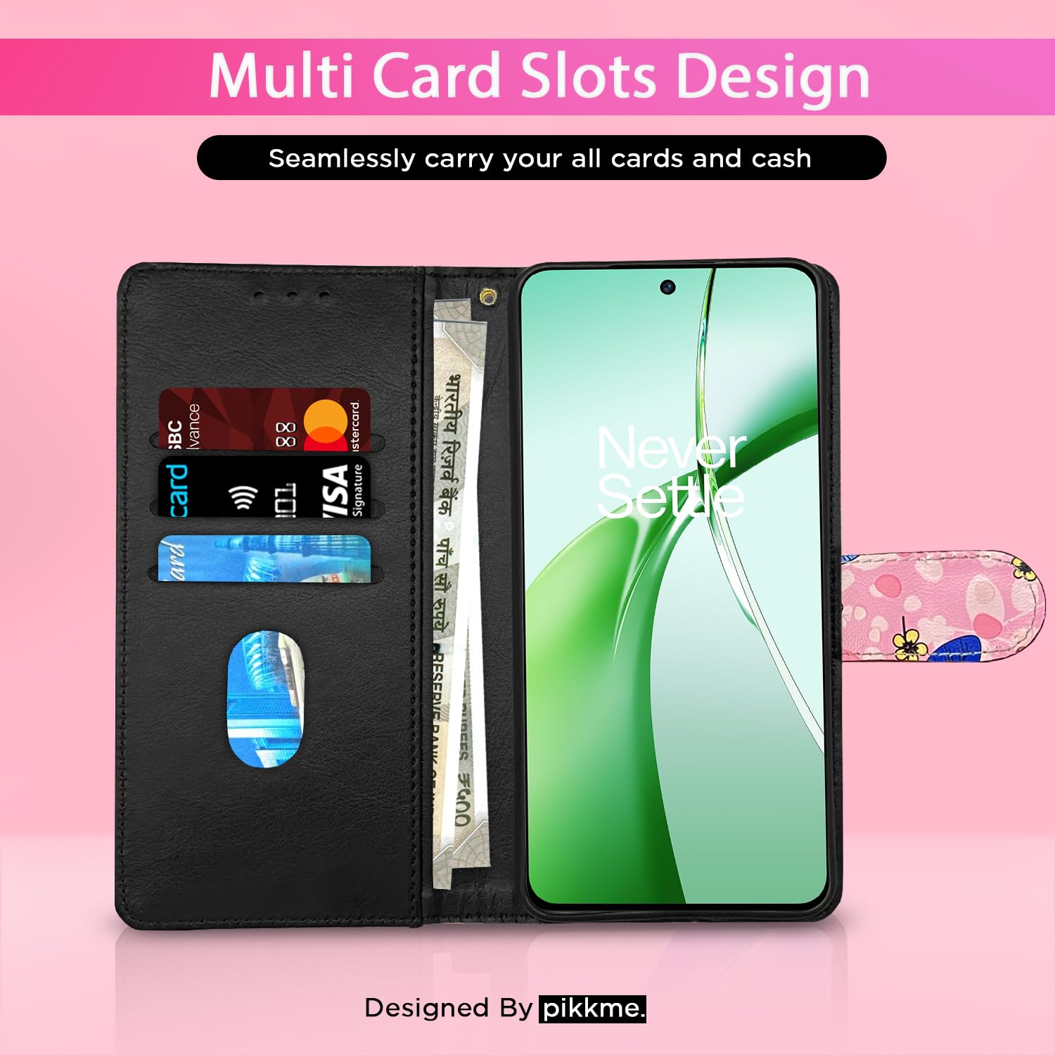 Pikkme pink flip cover for OnePlus Nord CE 4 5G – photo 2
