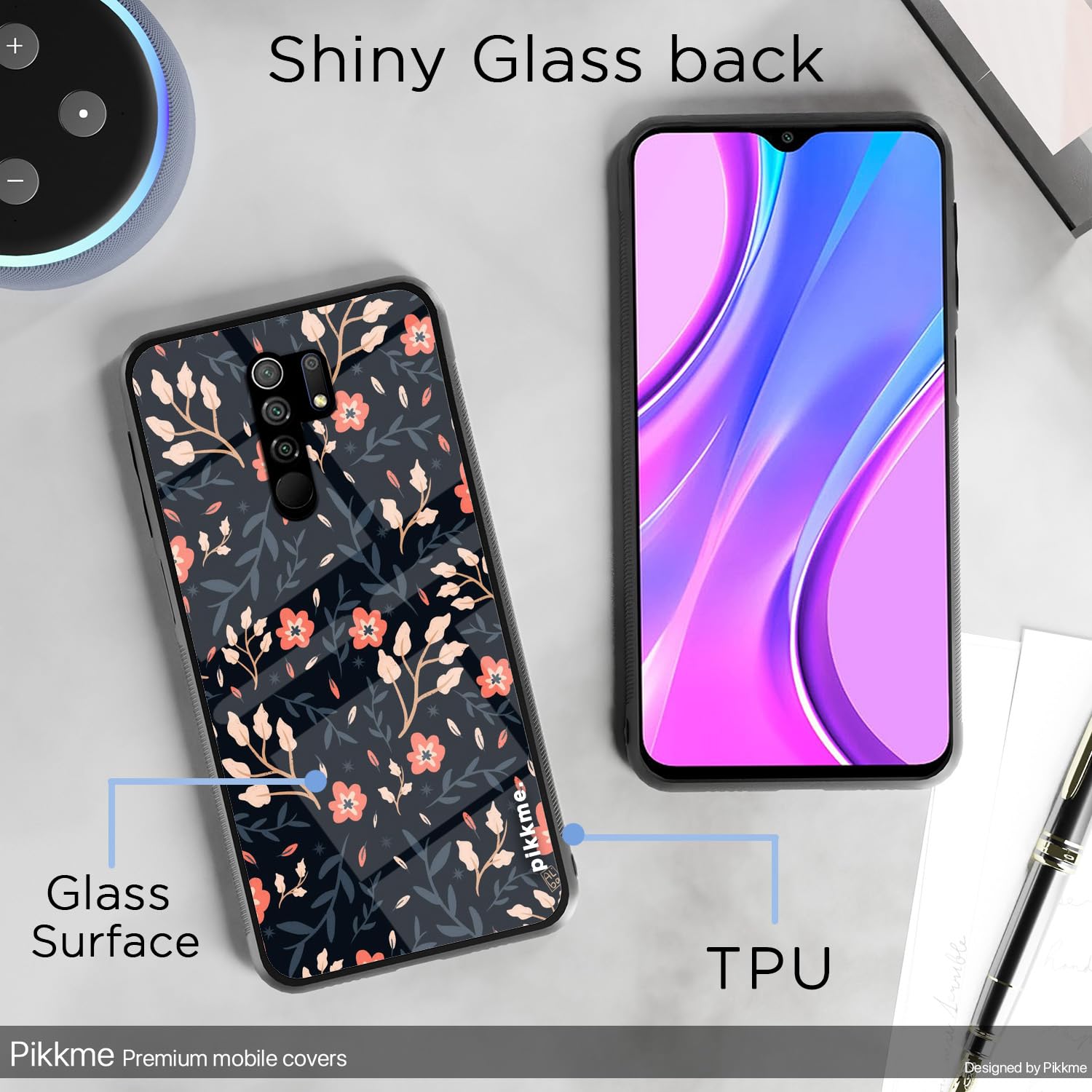 Redmi 9 Prime Flower mobile cover by Pikkme – photo 3