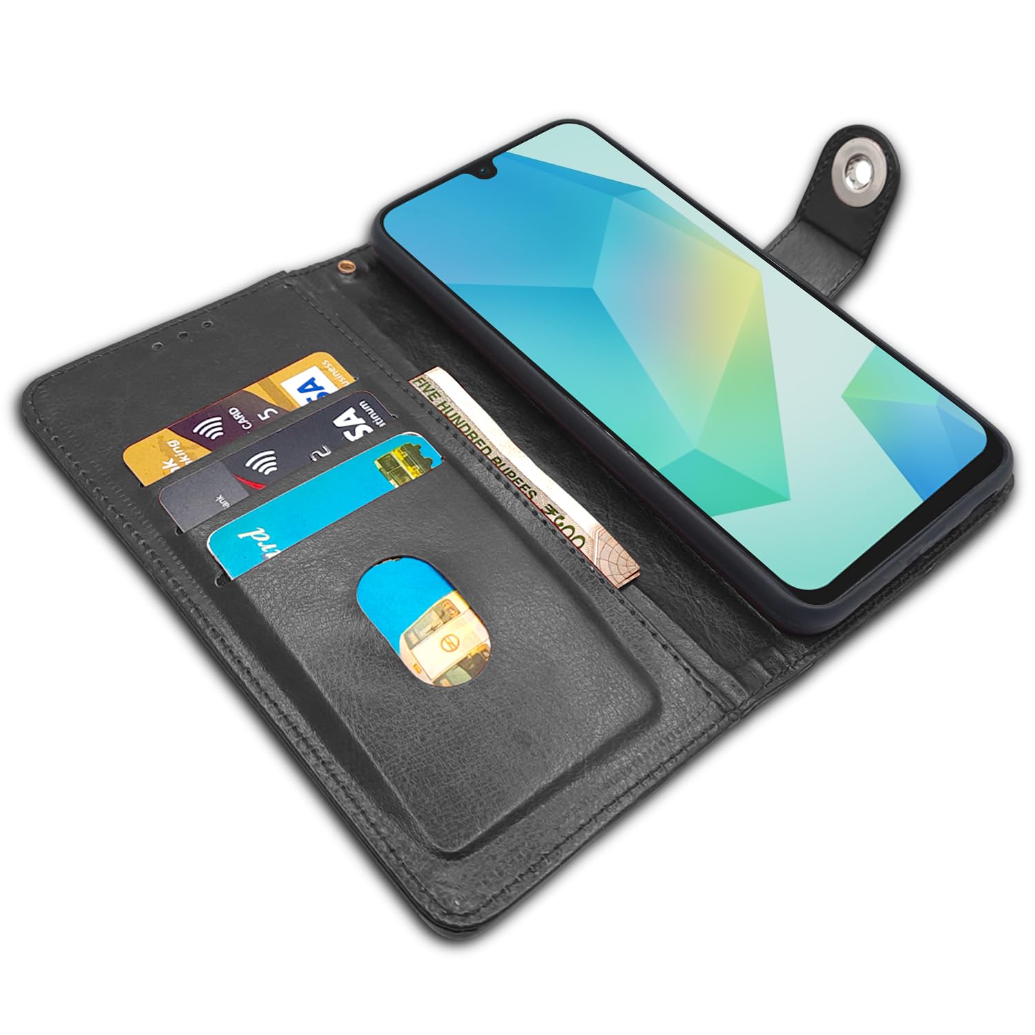 Pikkme Samsung A16 5G Button black flip case – photo 5