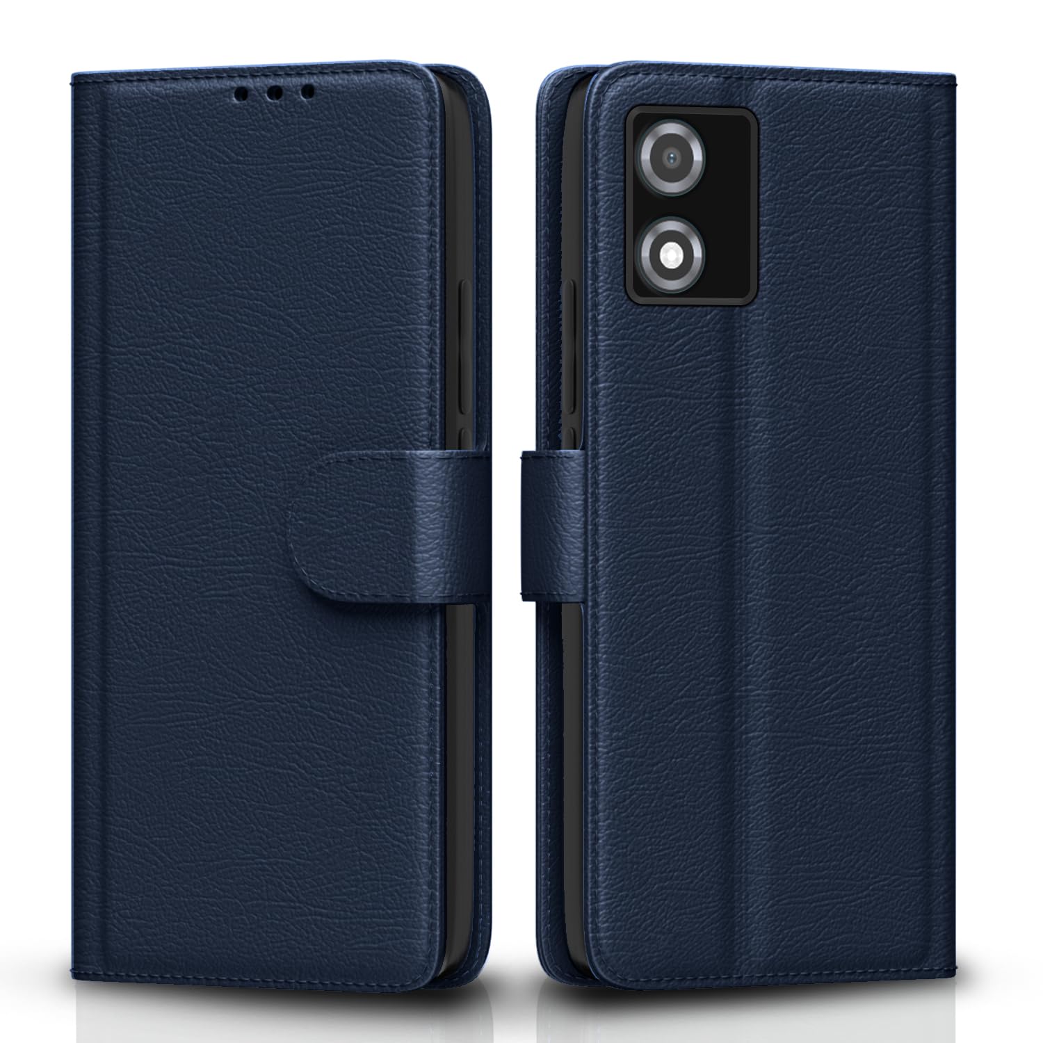 Pikkme blue Wallet flip case for Moto E13
