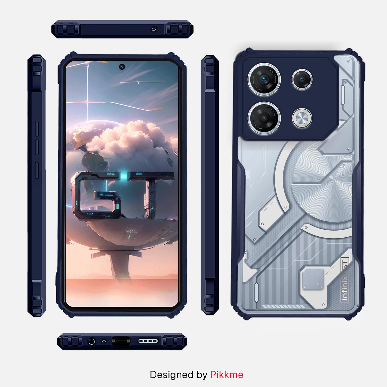 Blue mobile cover for Infinix – Pikkme – photo 3