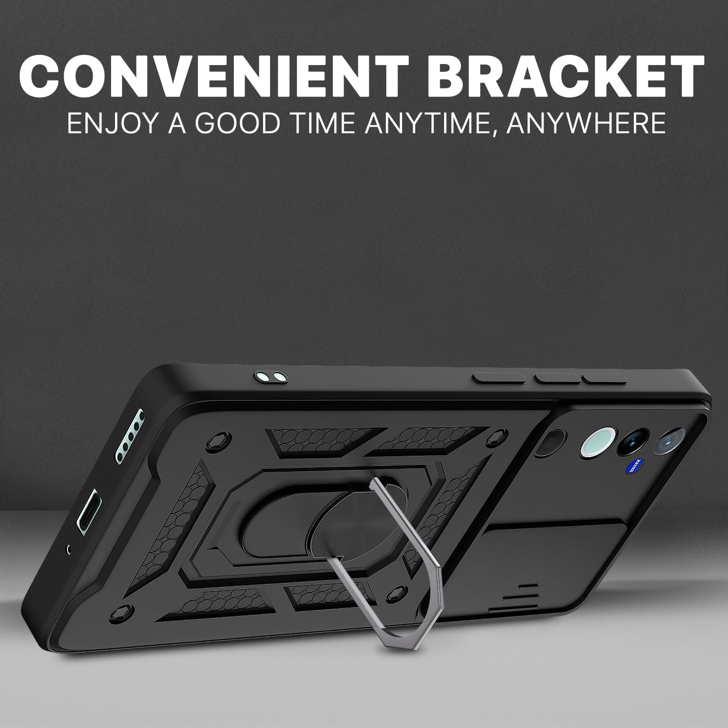 Black back cover for Vivo V40/V40 Pro/T3 Ultra 5G – Pikkme – photo 3