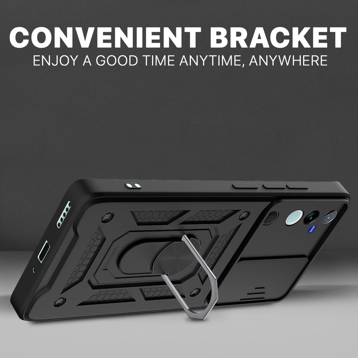 Black mobile back cover for Vivo V40/V40 Pro/T3 Ultra 5G – Pikkme – photo 3