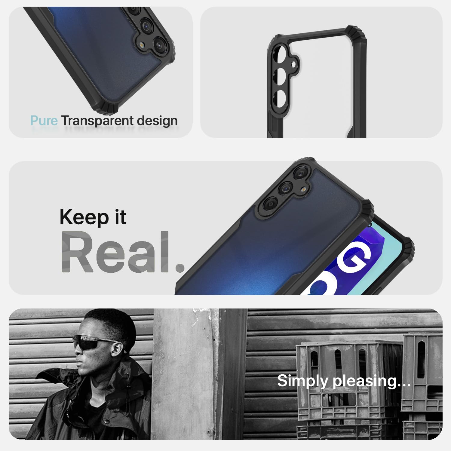 Pikkme Samsung Galaxy M55 5G Eagle Back Cover (Black)