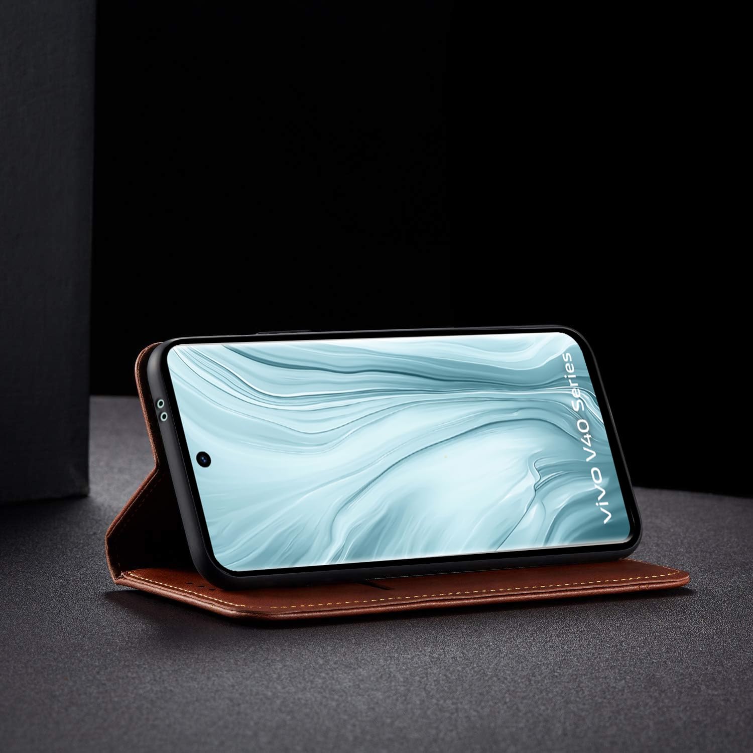 Pikkme Vivo V40/V40 Pro/T3 Ultra 5G brown wallet flip cover – photo 5