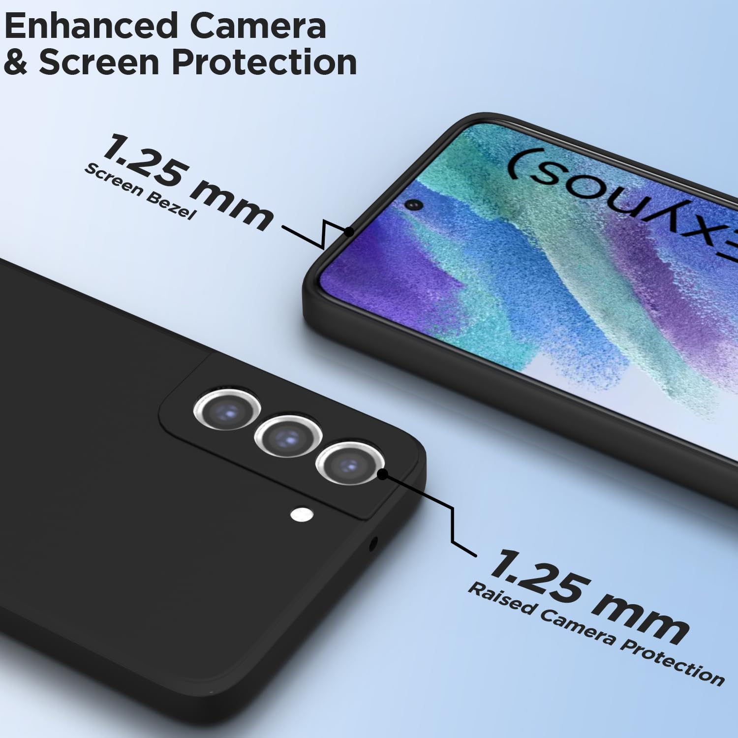 Pikkme black Matte phone cover for Samsung S21 FE 5G – photo 2