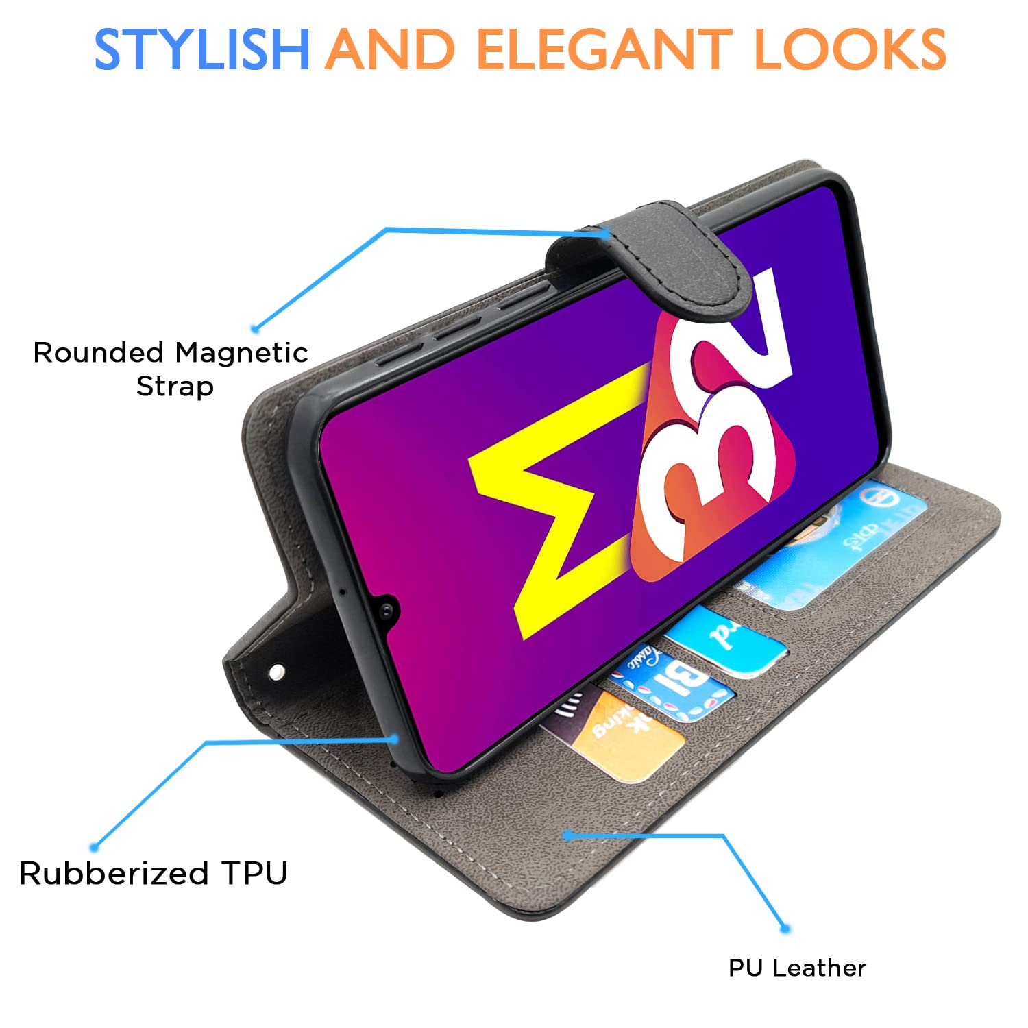 Black Wallet flip case for Samsung M32 4G – Pikkme – photo 5