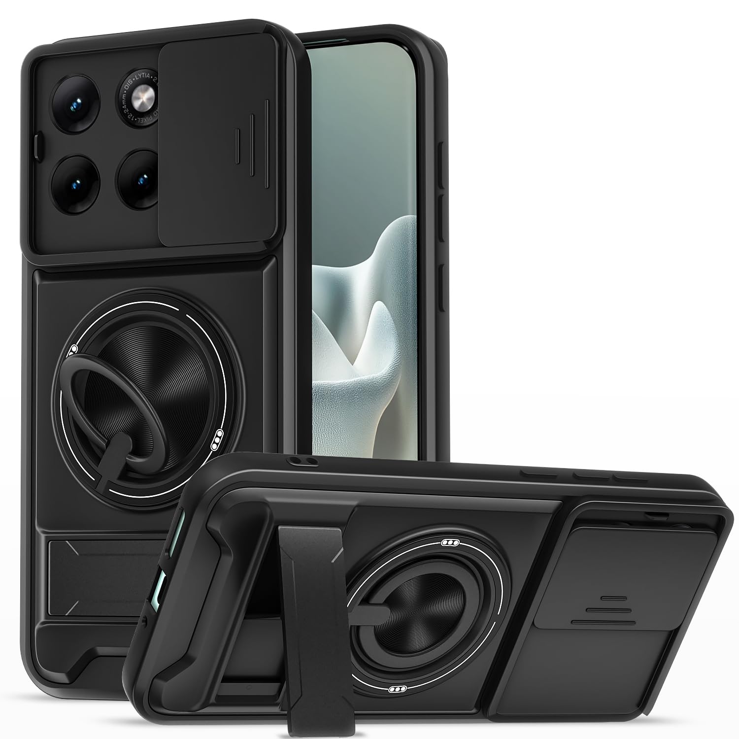 Pikkme Moto Edge 70 Fusion 5G Tough Armor black phone cover
