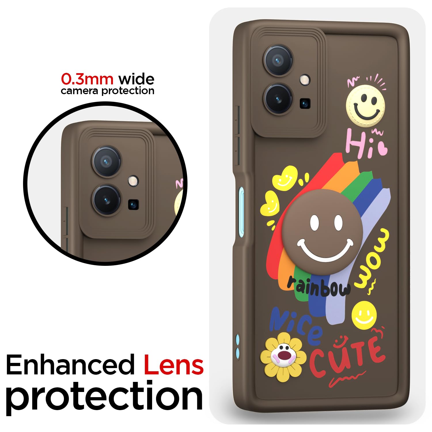 Pikkme Vivo T1/Y75/iQOO Z6 5G brown phone cover – photo 5