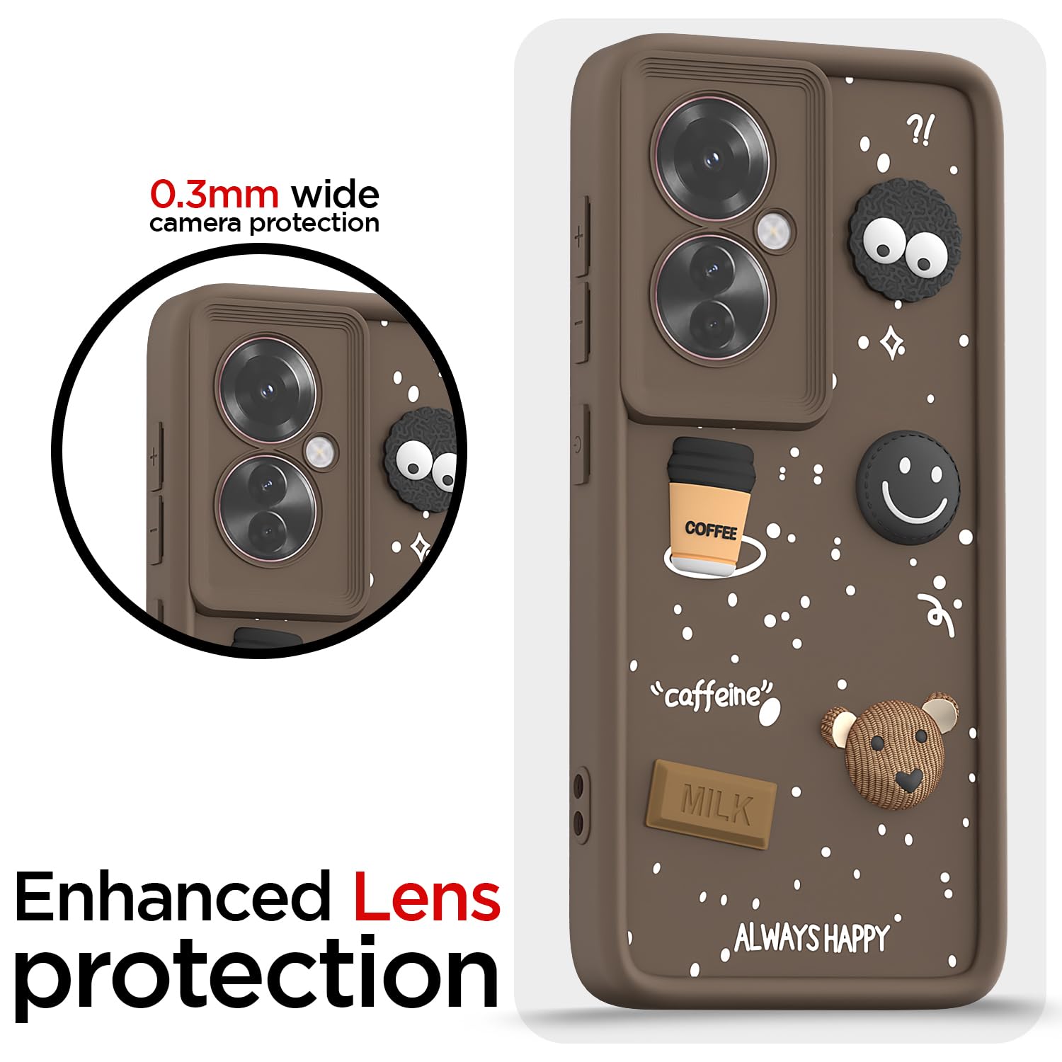 Pikkme Oppo F25 Pro 5G/3D brown mobile cover – photo 5
