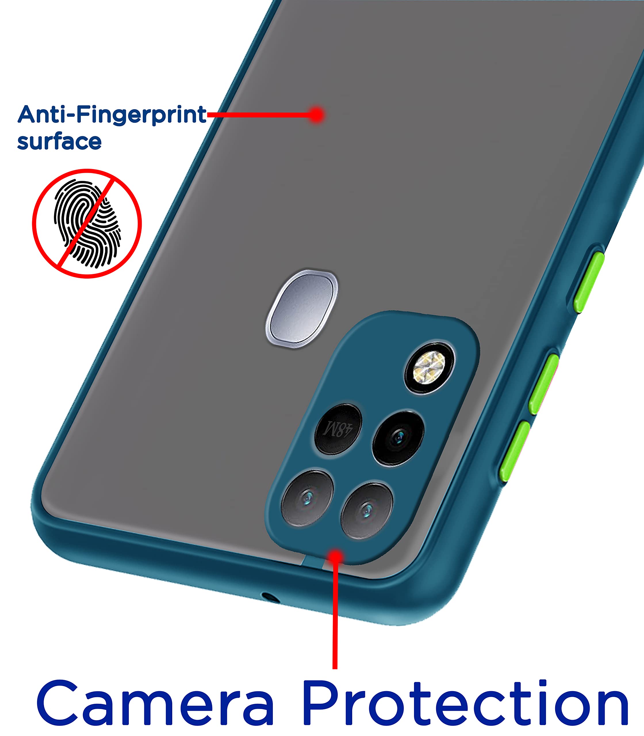 Infinix Hot 10s back cover in blue by Pikkme – photo 2