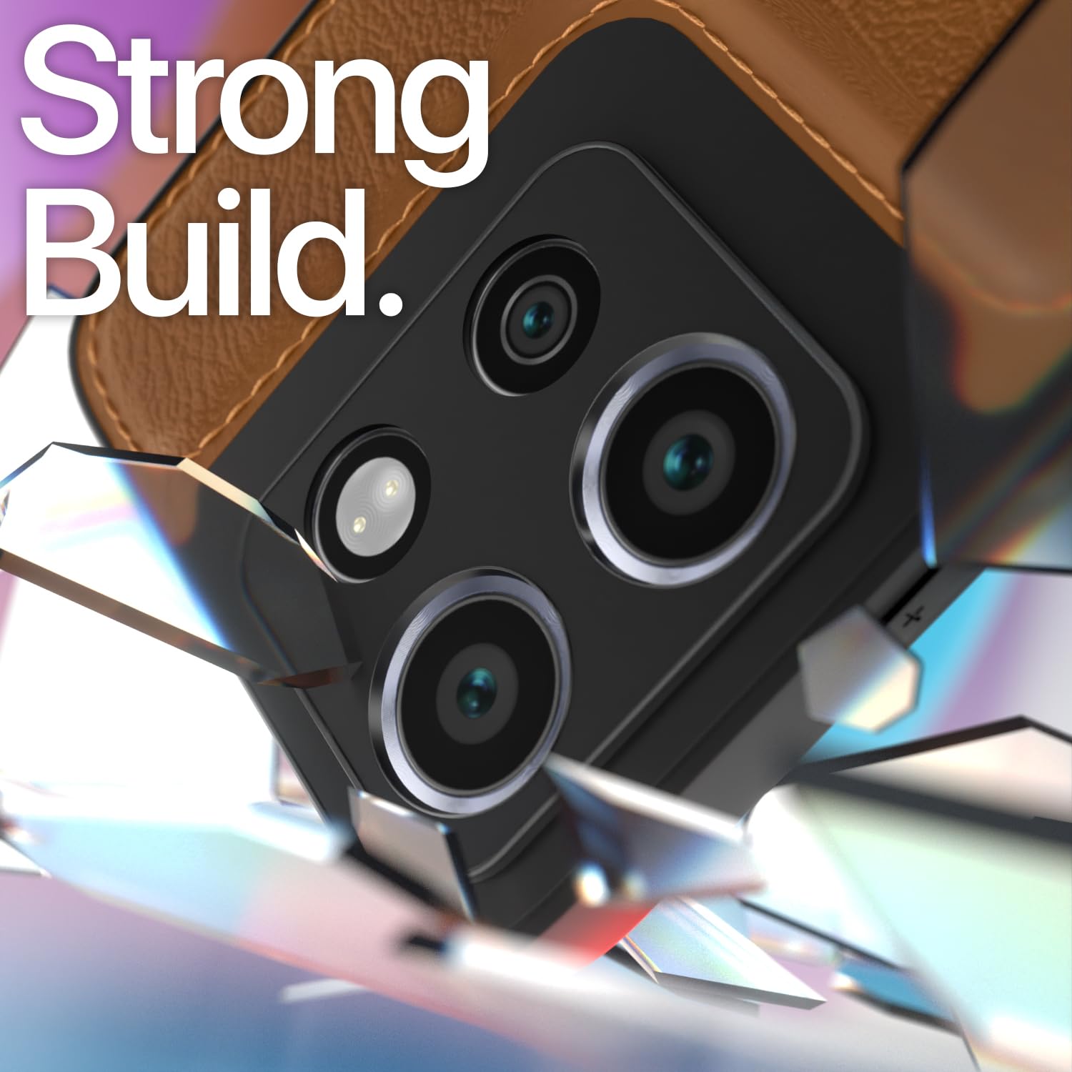 Pikkme Moto Edge 50 neo 5G Leatherback Back Case | Brown