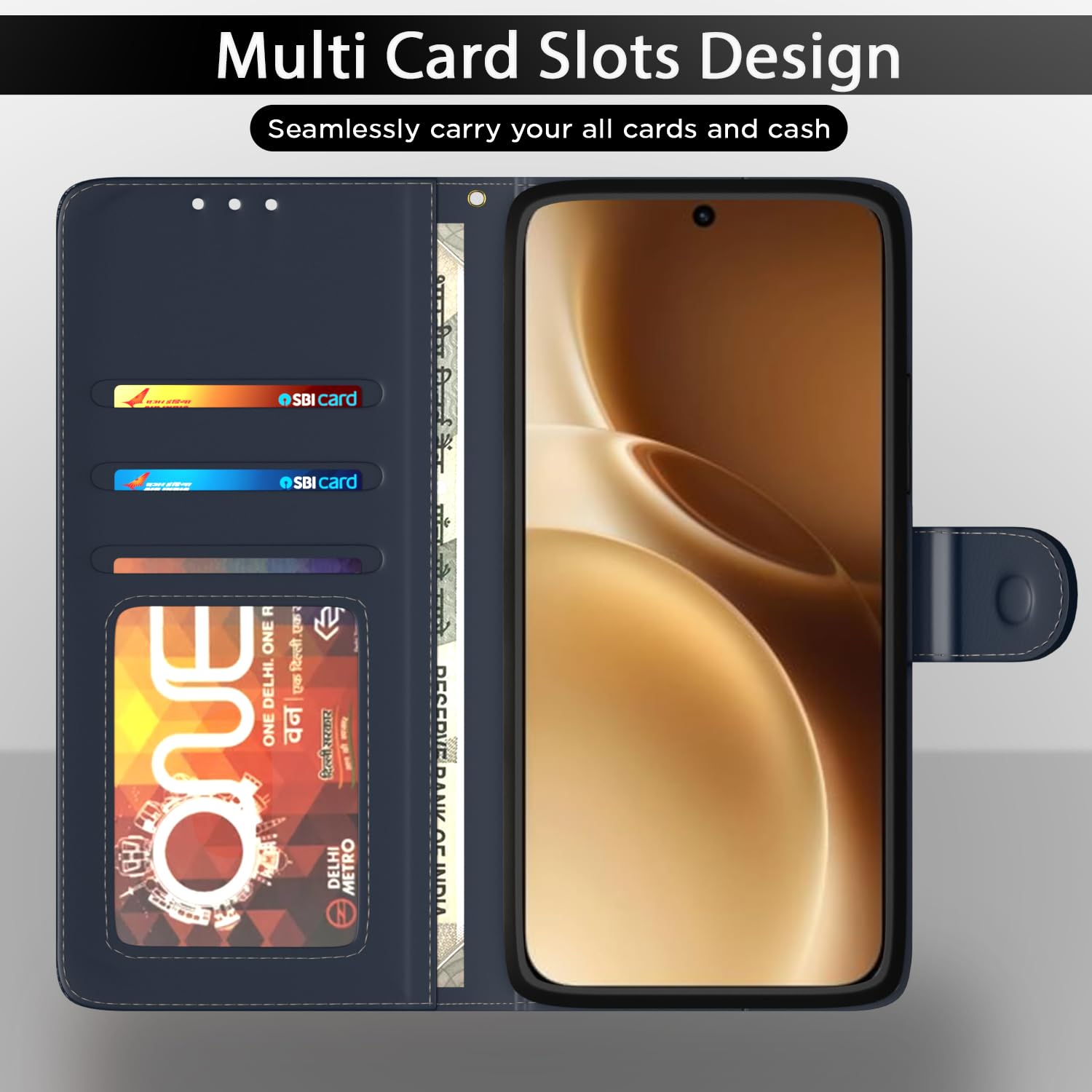 Blue Wallet flip cover for Oppo Reno 15 Pro 5G – Pikkme – photo 5