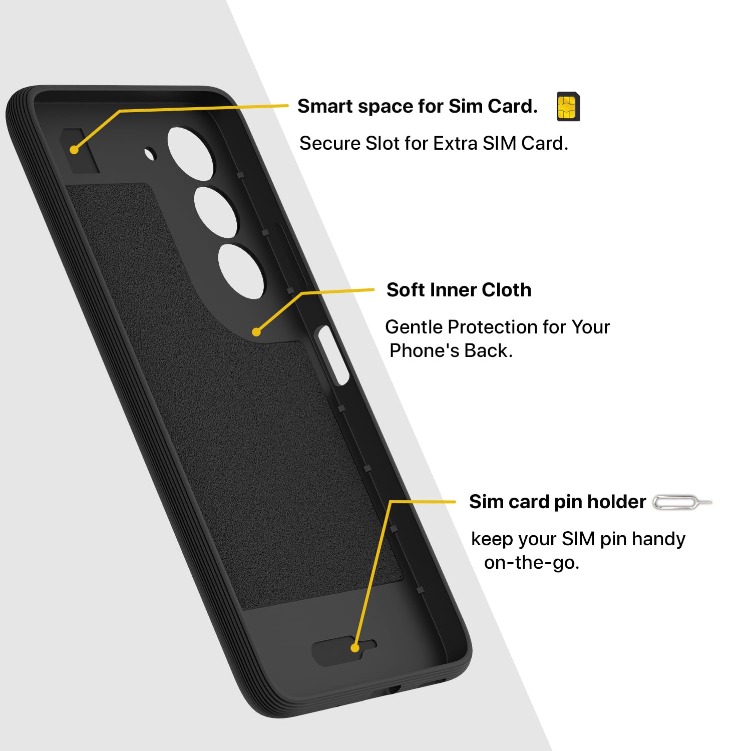 Pikkme Realme 14x 5G / Realme Narzo 80x Gencase Back Cover (Black)