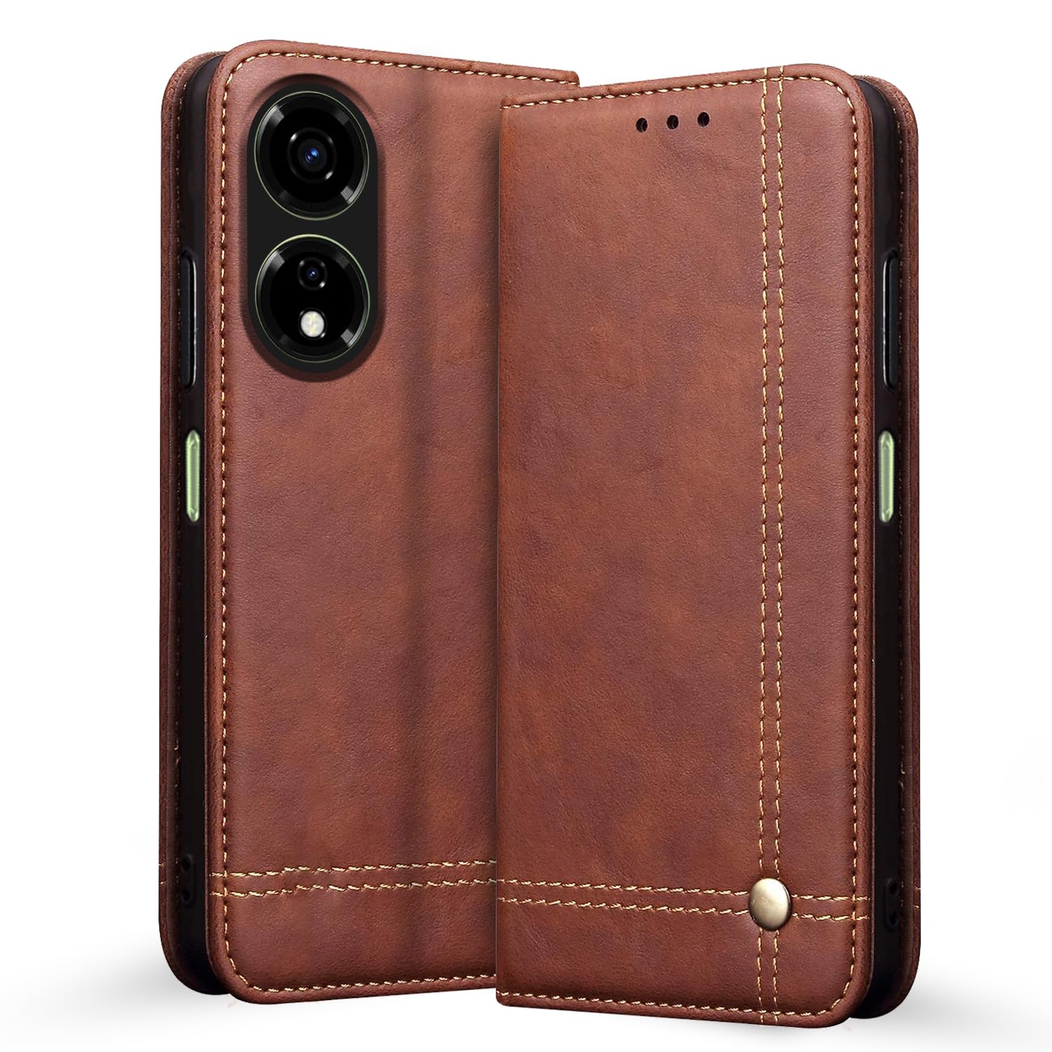 Itel P55 5G flip cover in brown by Pikkme