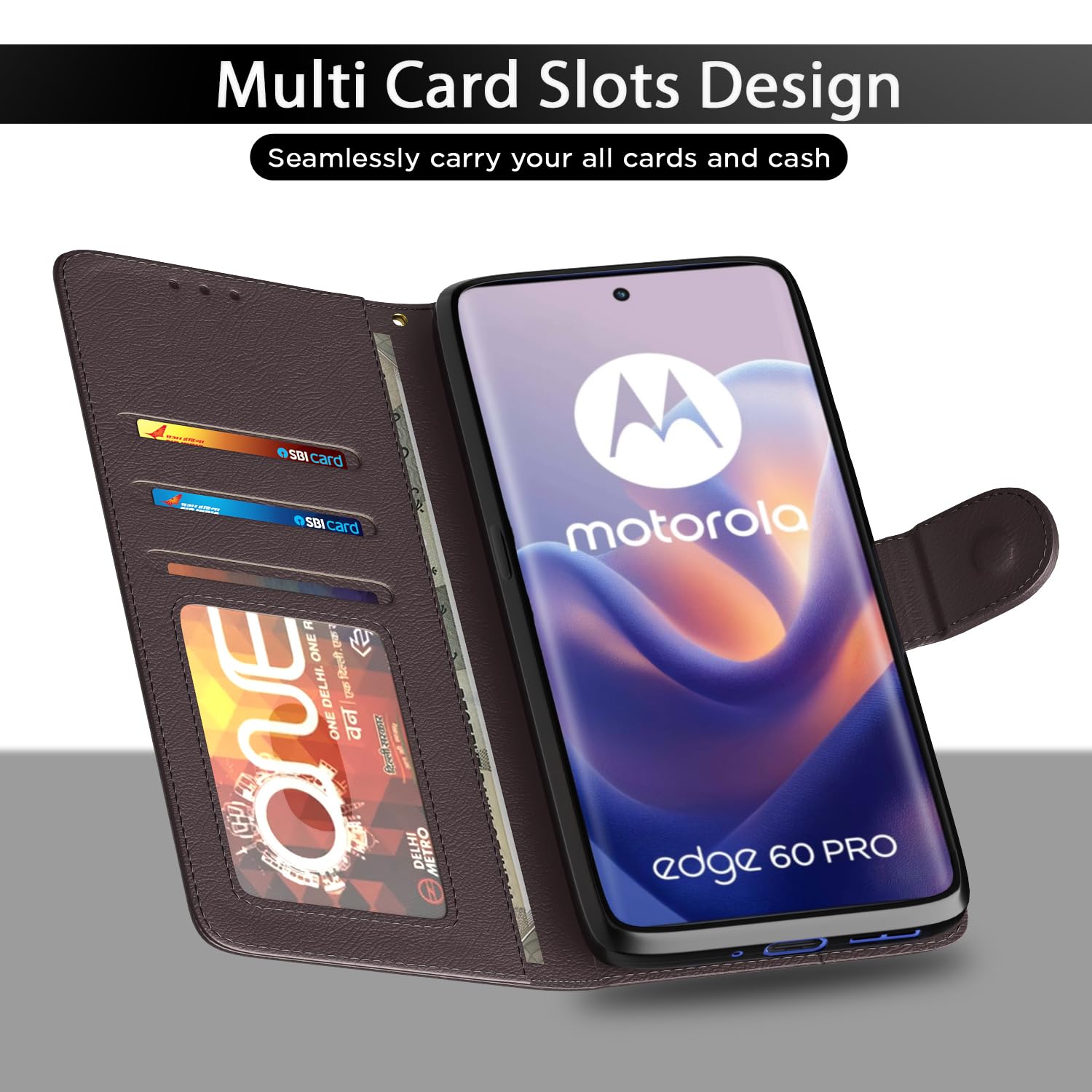 Pikkme Moto Edge 60 Pro 5G coffee flip case – photo 5
