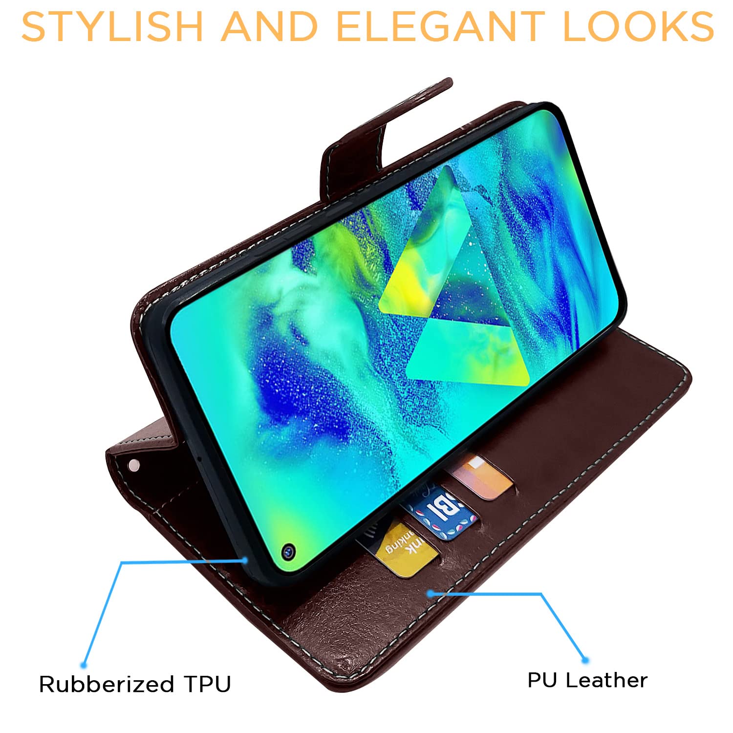 Coffee & brown wallet flip cover for Samsung M40 – Pikkme – photo 5