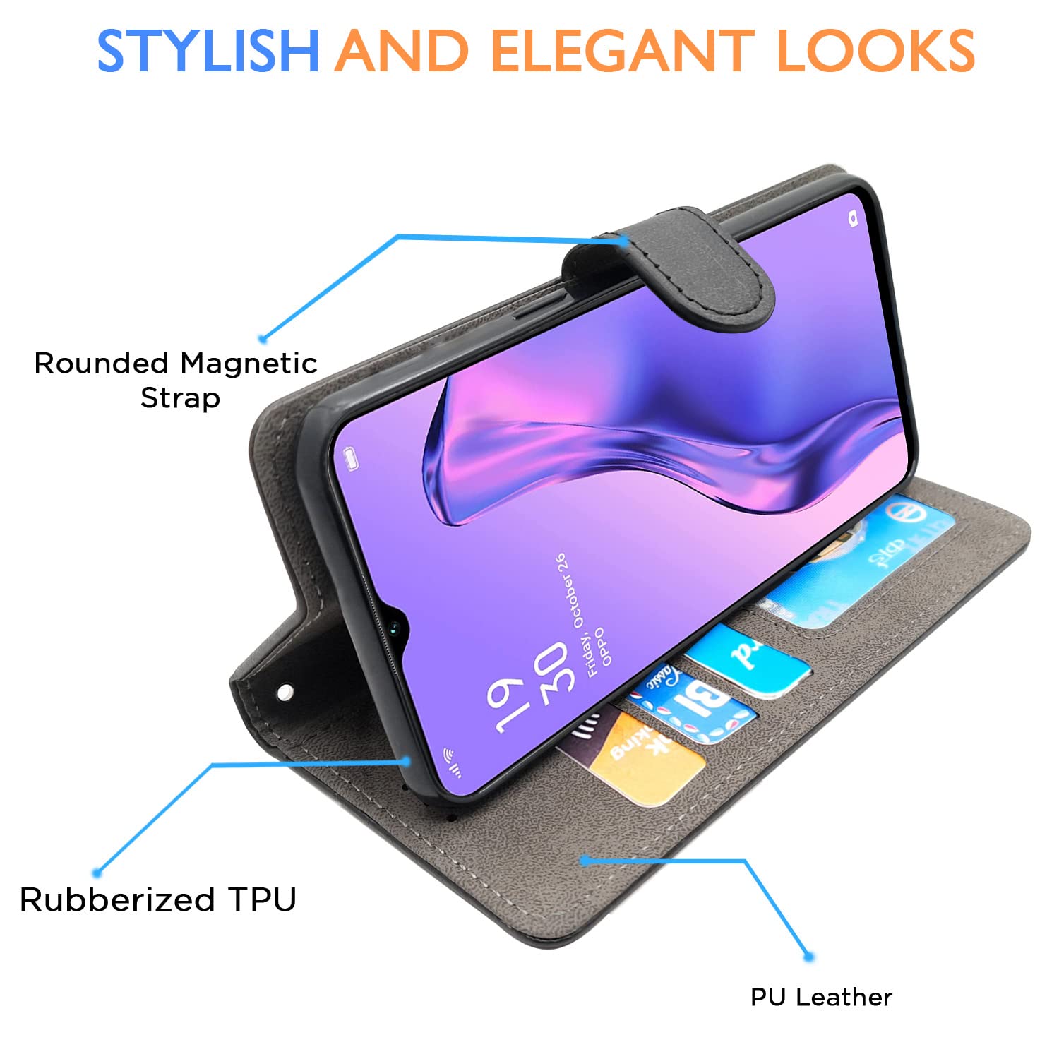 Black Wallet mobile flip cover for Oppo A31 – Pikkme – photo 5