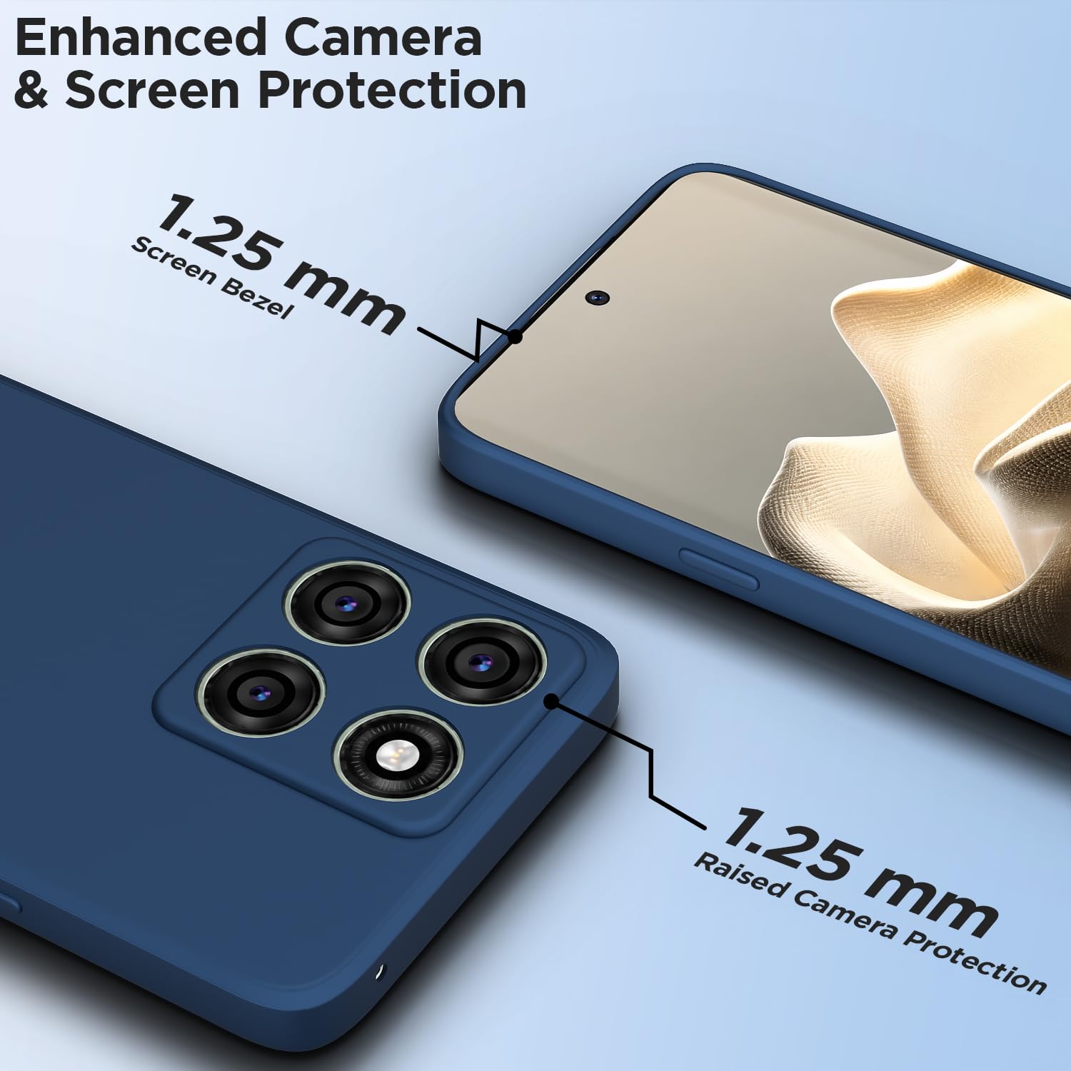Pikkme blue Matte back cover for Moto Edge 60 Pro 5G – photo 2