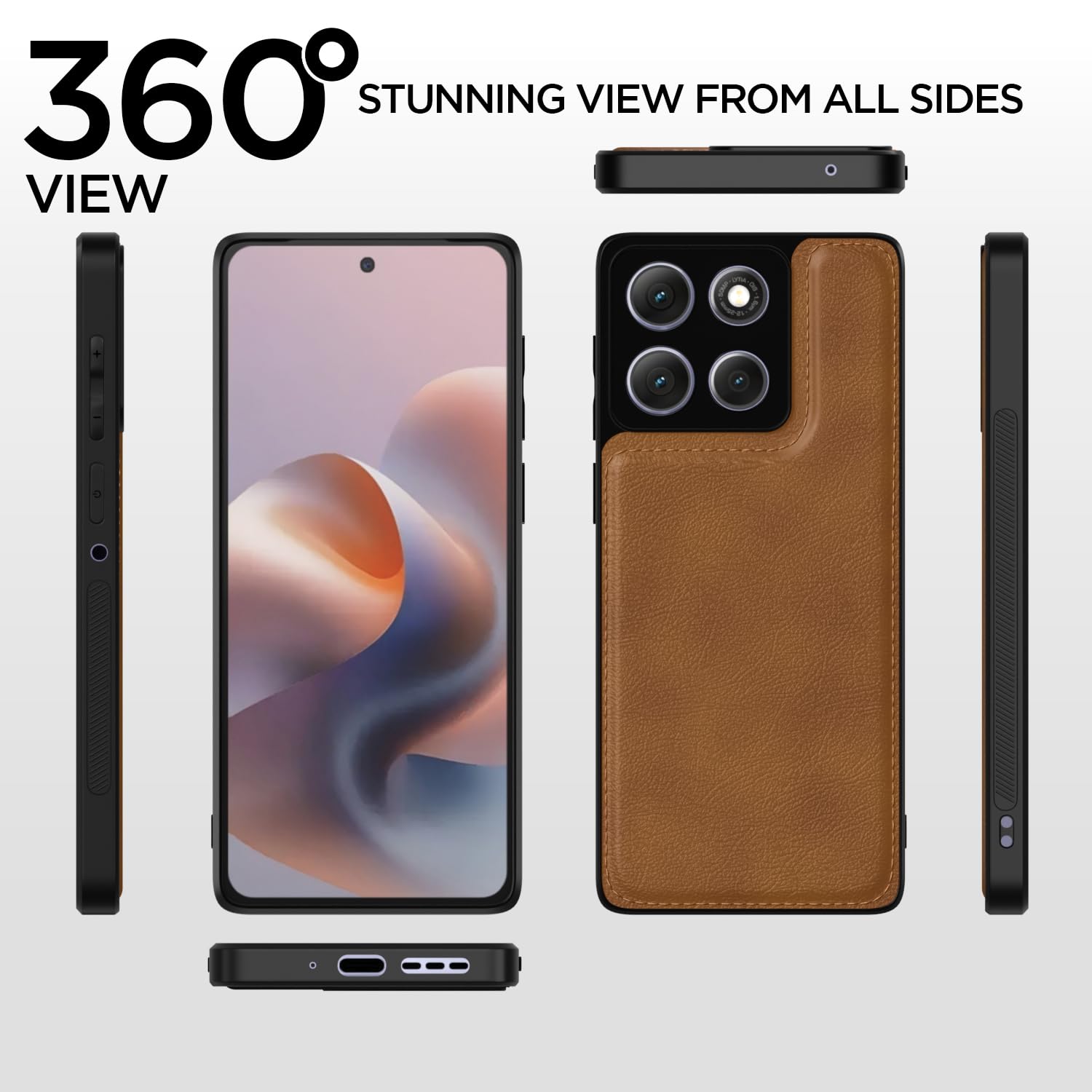 Moto G86 Power 5G back cover in brown by Pikkme – photo 4