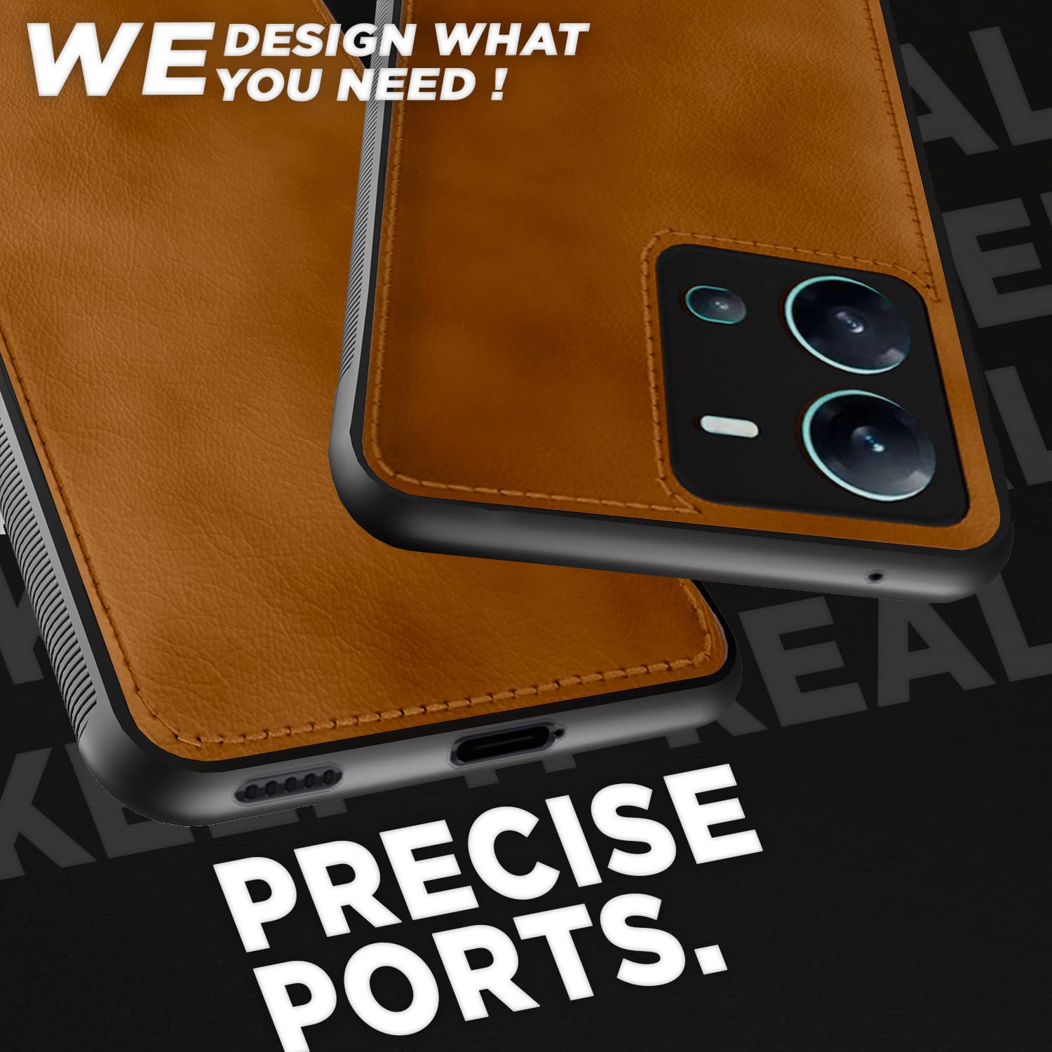 Pikkme Vivo V25 5G Leather brown mobile back cover – photo 4