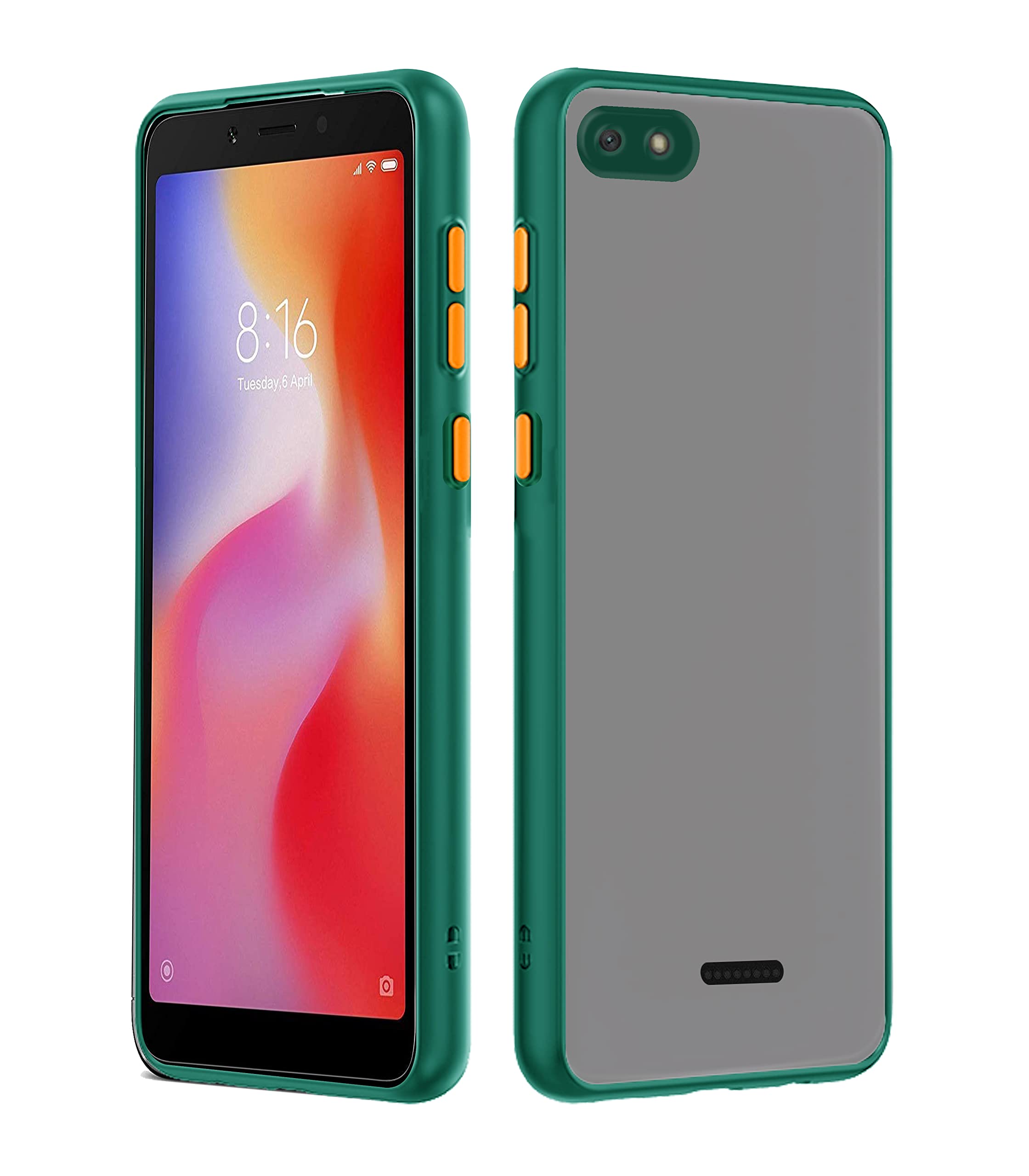 Pikkme Redmi 6A Hybrid green mobile back cover