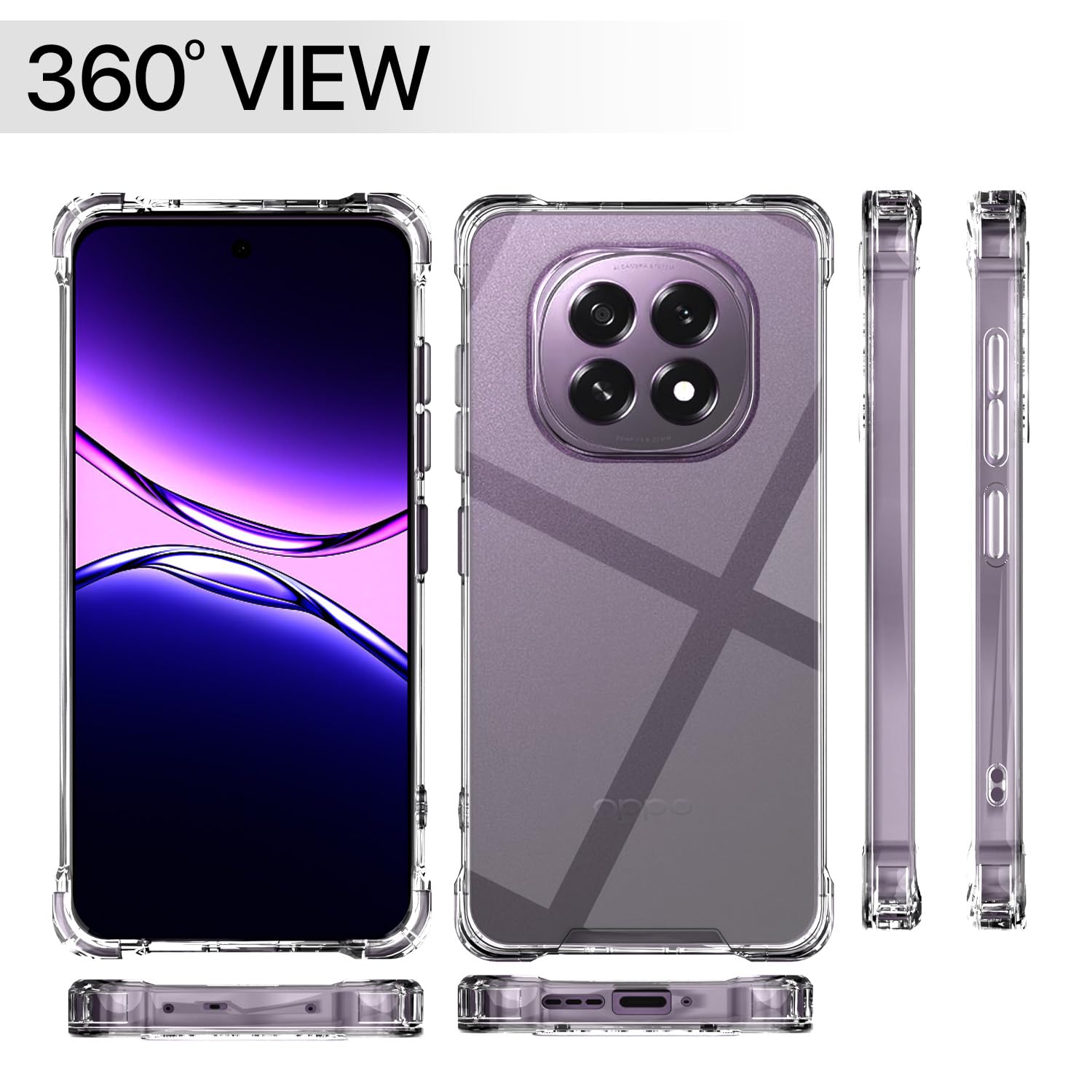 Pikkme Oppo F29 5G PC + TPU Clear Transparent Back Cover (Transparent)