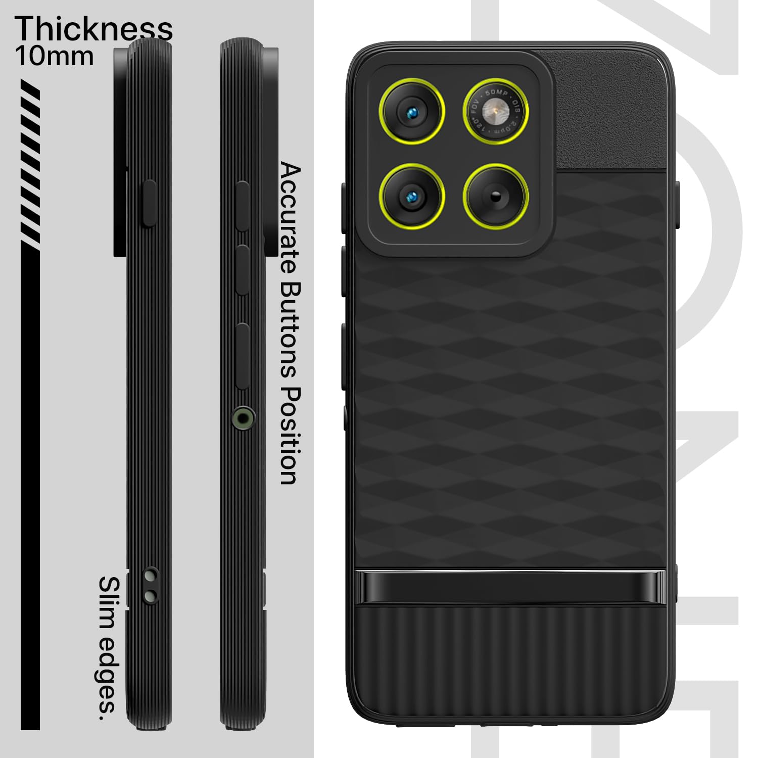 Moto Edge 70 5G Silicone mobile cover in black by Pikkme – photo 3