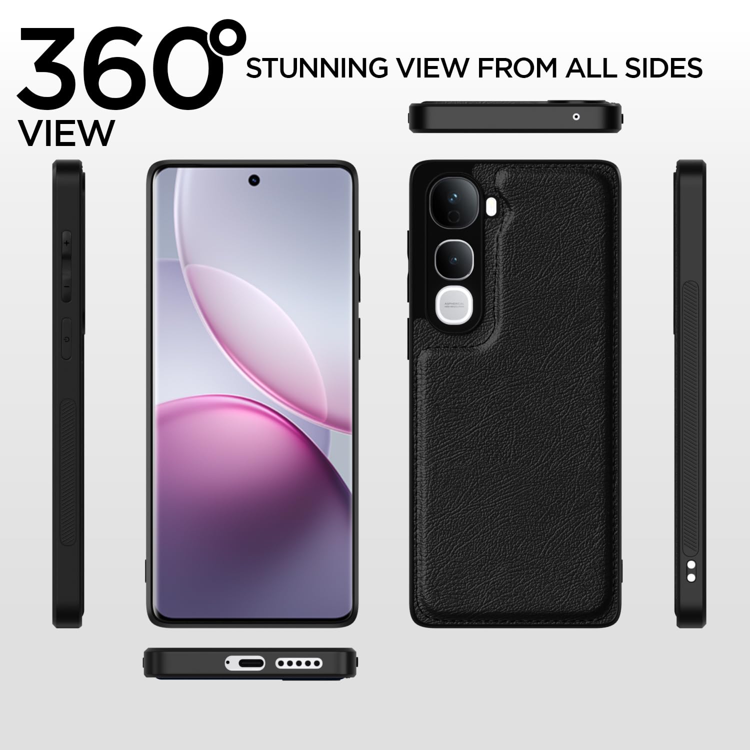 Pikkme Vivo Y400 Pro 5G black mobile cover – photo 4