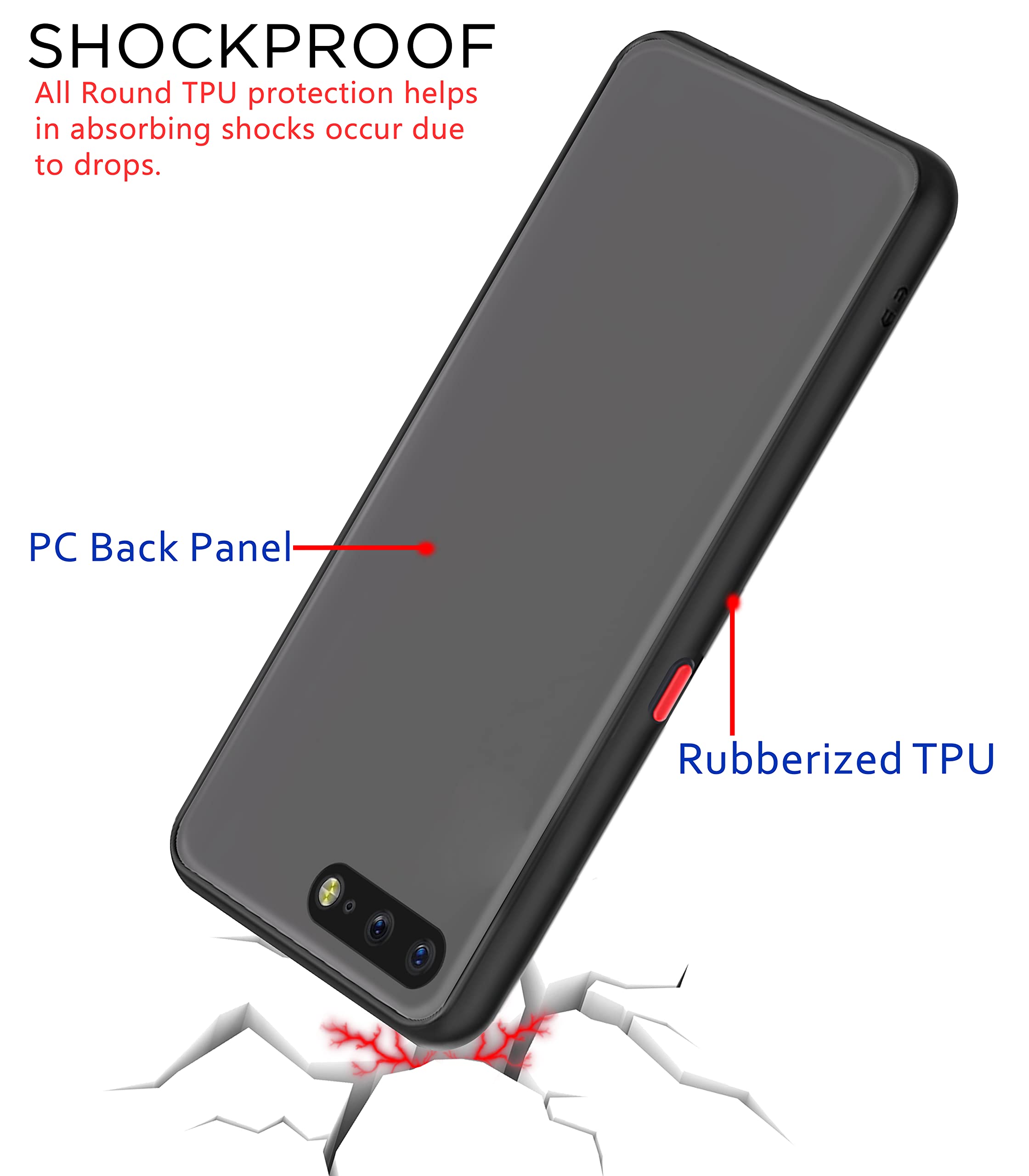 Thermoplastic polyurethane, black Hybrid mobile back cover for OnePlus 5 – Pikkme – photo 4