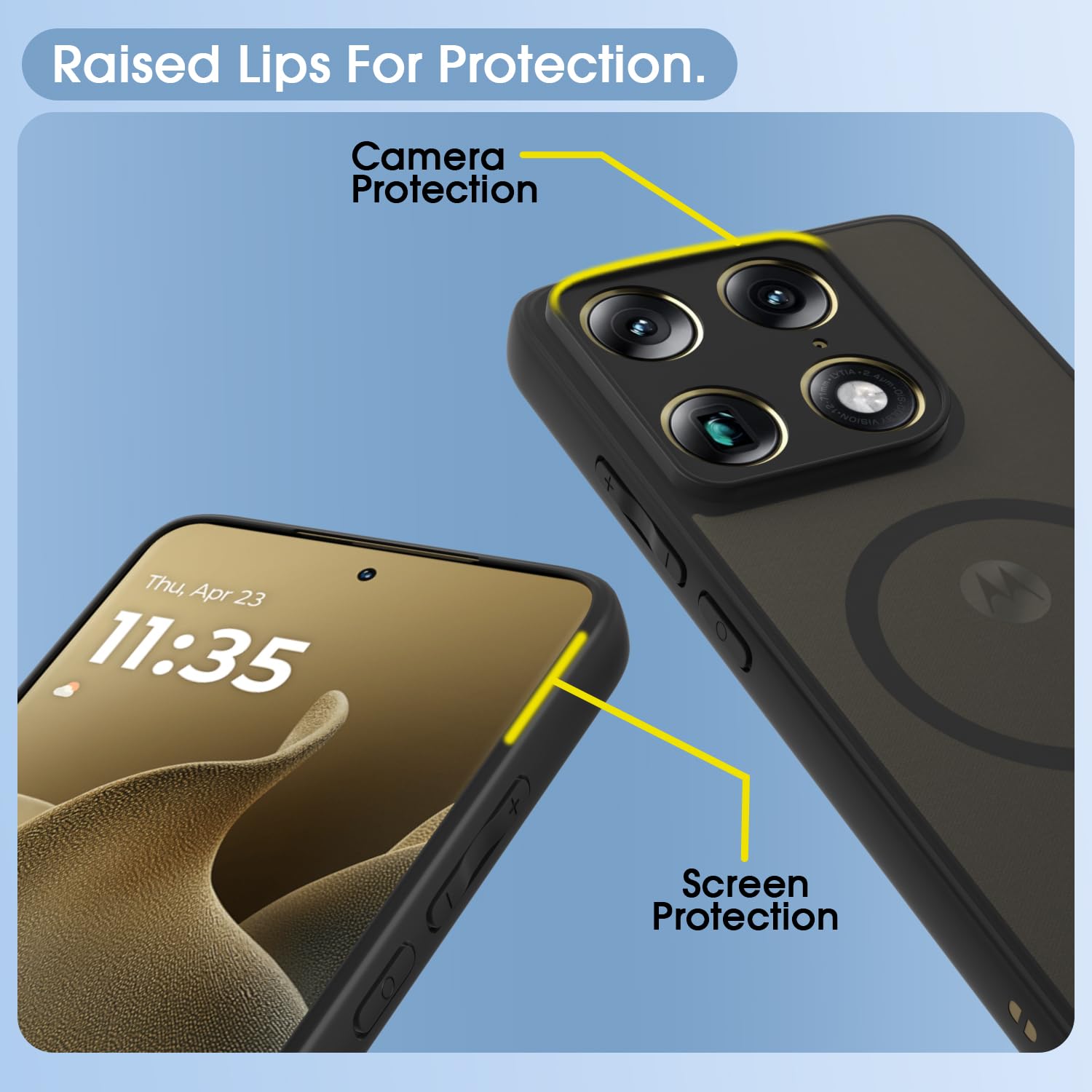 Pikkme black smoke mag-safe back cover for Moto Signature 5G – photo 4