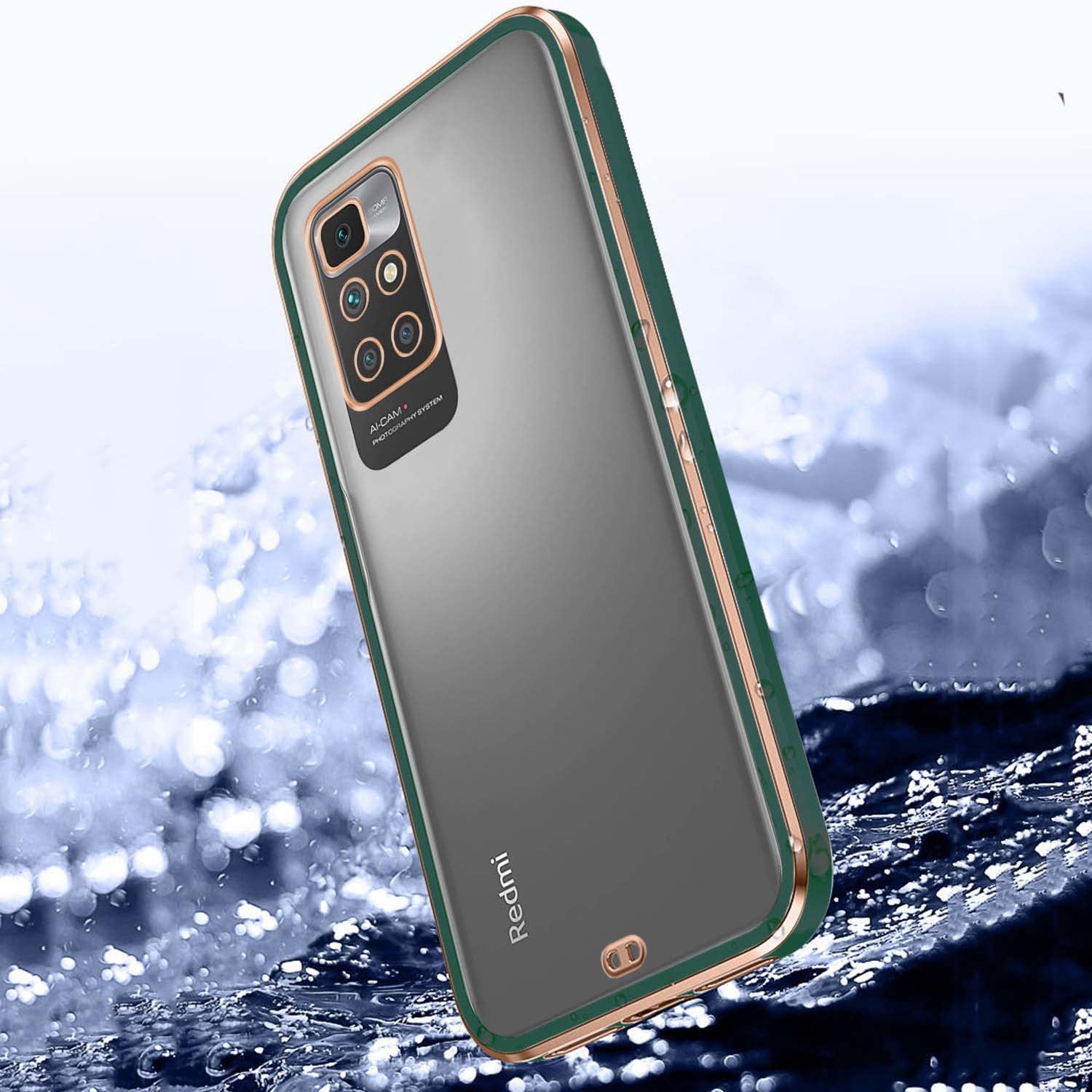 Redmi 10 Prime Chrome back cover in green by Pikkme – photo 2