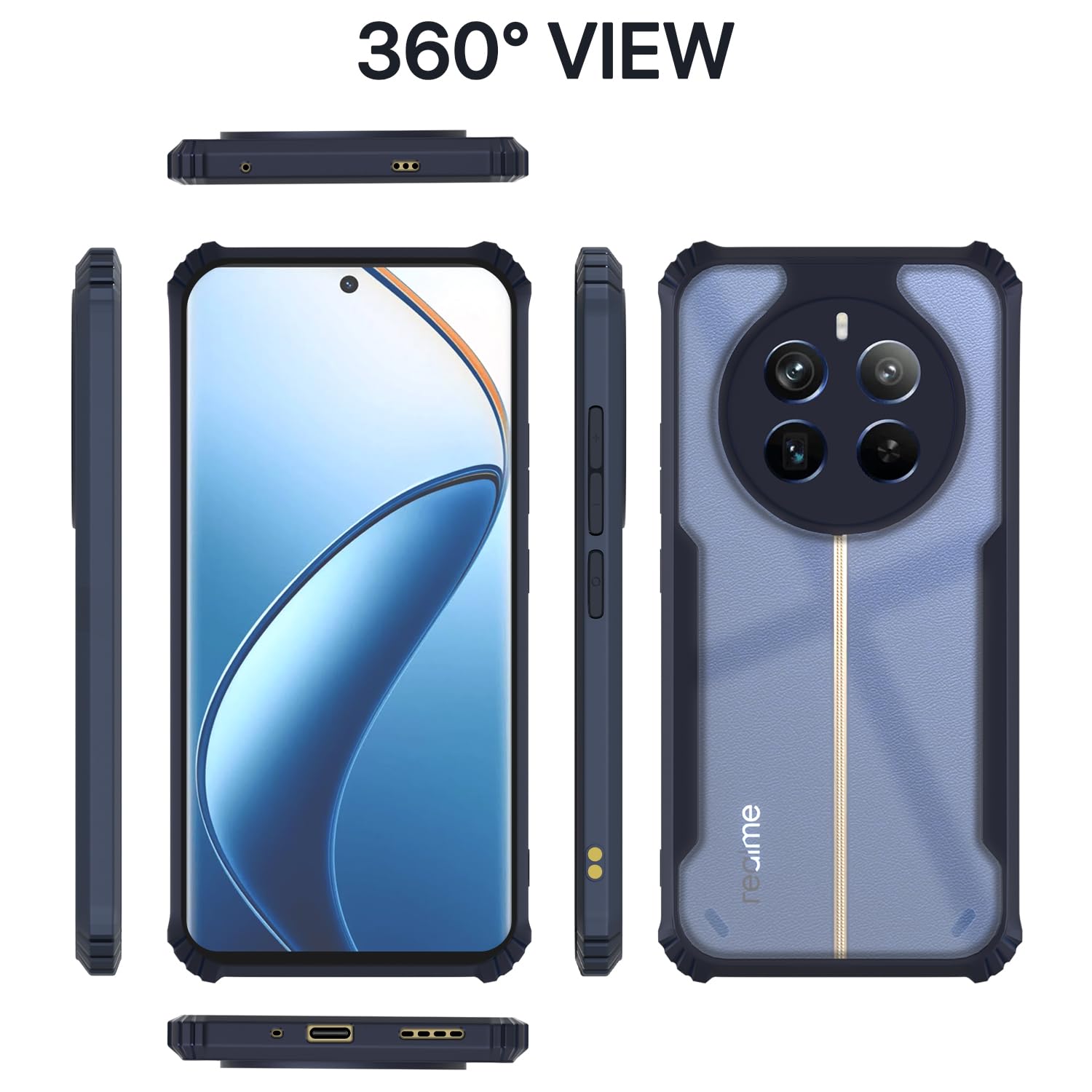 Realme 12 Pro/12 Pro Plus 5G Clear phone cover in blue by Pikkme – photo 2