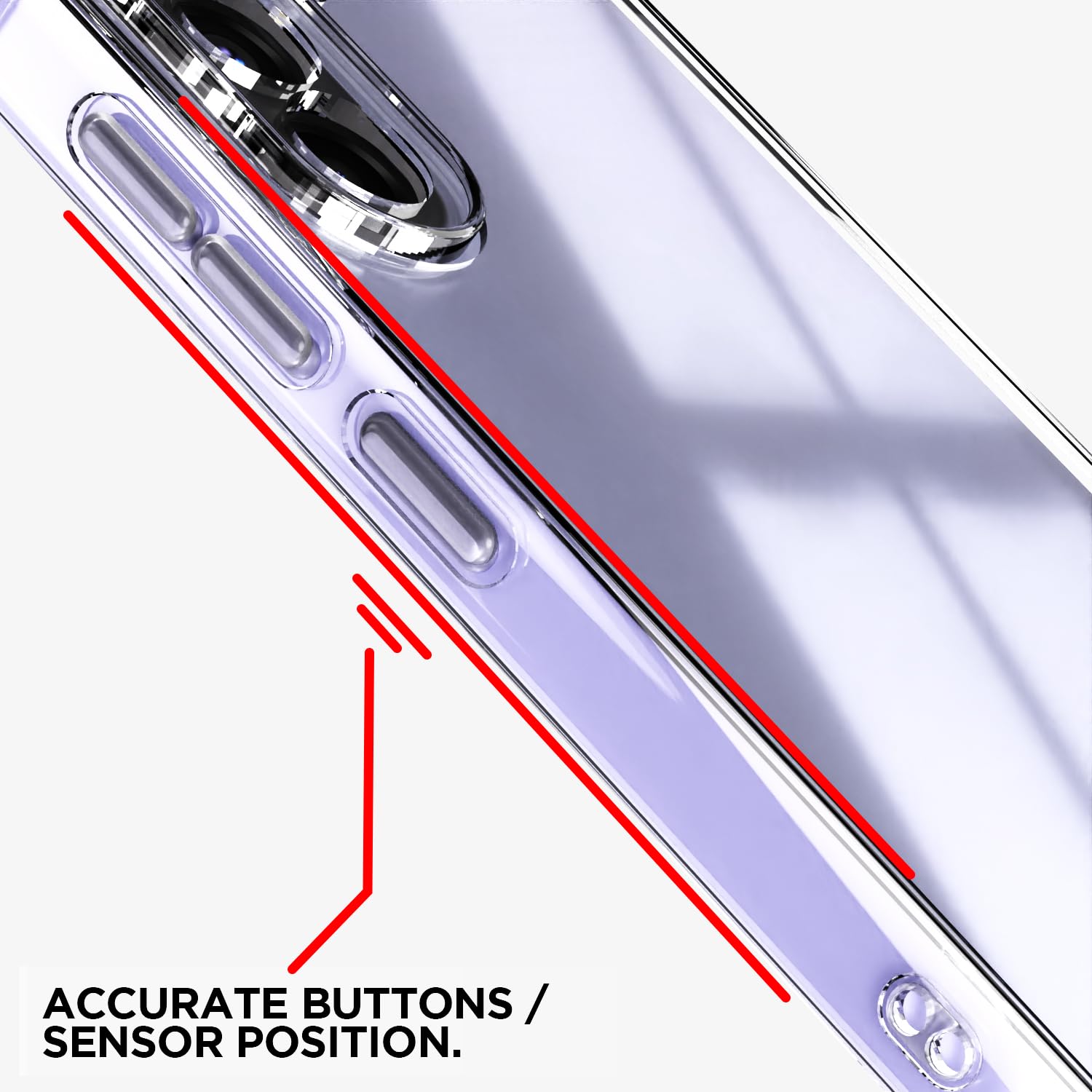 Pikkme Samsung Galaxy A36 5G PC + TPU Clear Transparent Back Cover (Transparent)