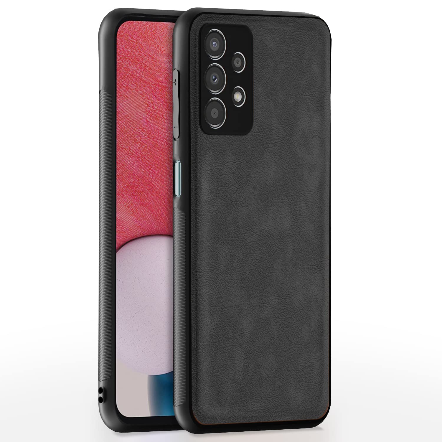 Pikkme grey Leather mobile back cover for Samsung A13 4G