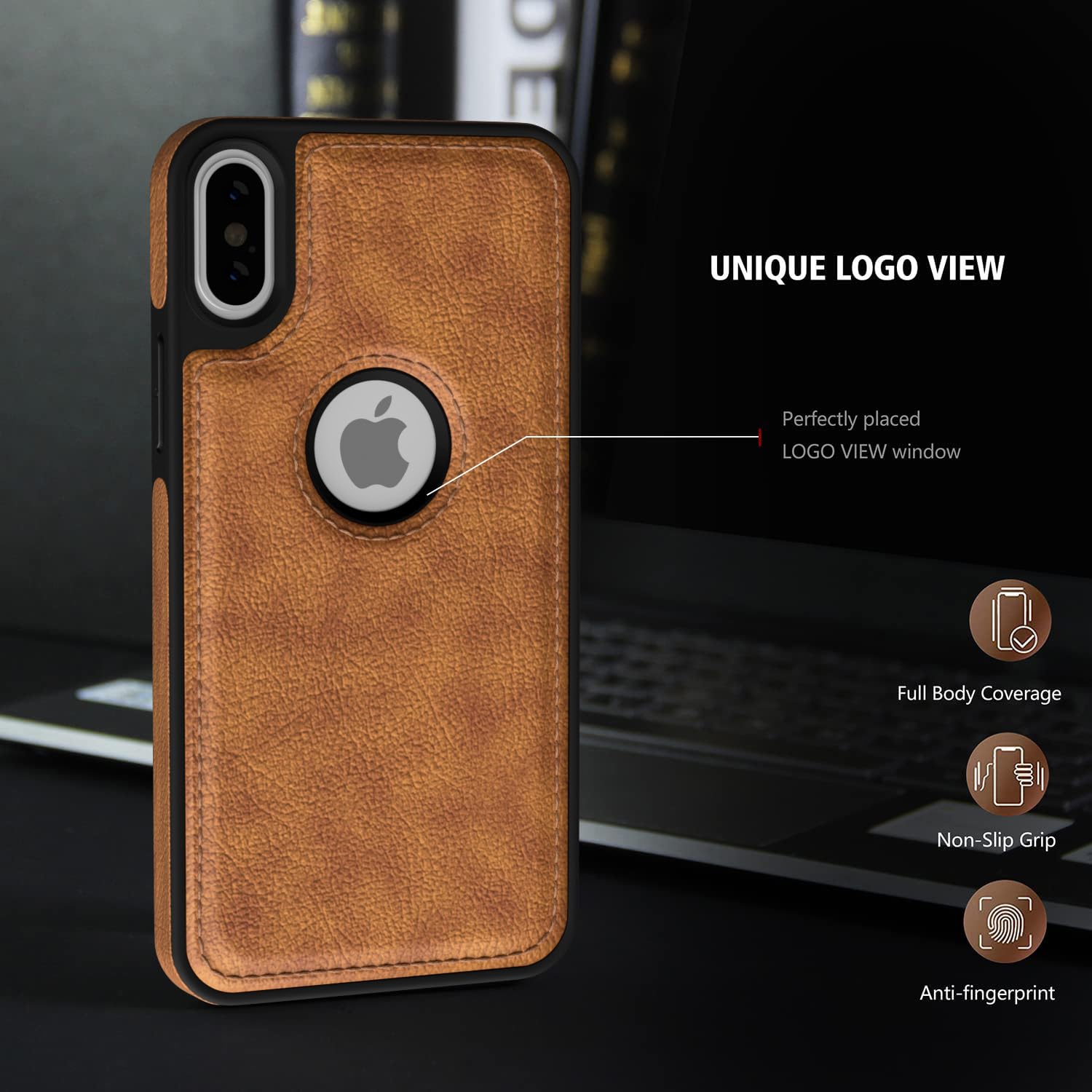 Pikkme iPhone Xs Max Flexible Pu Leather Back Case | Brown