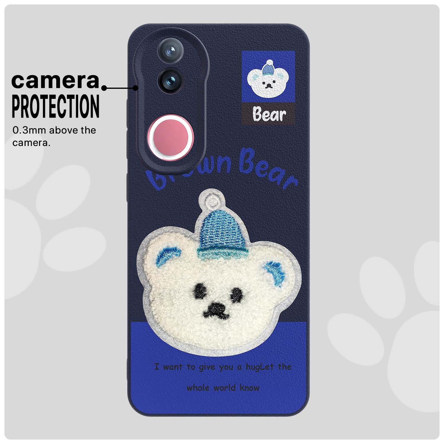 Blue Plush Patch mobile back cover for iQOO Z10R/Vivo V50/V50e/T4R 5G – Pikkme – photo 6