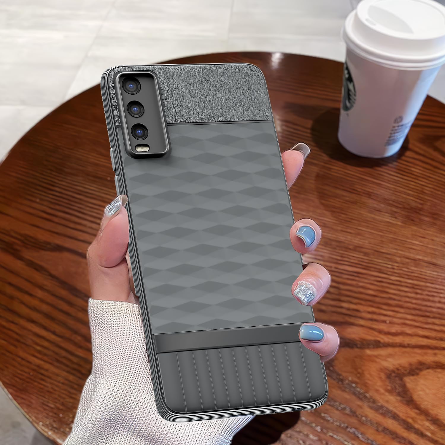 Pikkme Vivo Y12s / Y20 / Y20i / Y20G Gencase Back Cover (Grey)