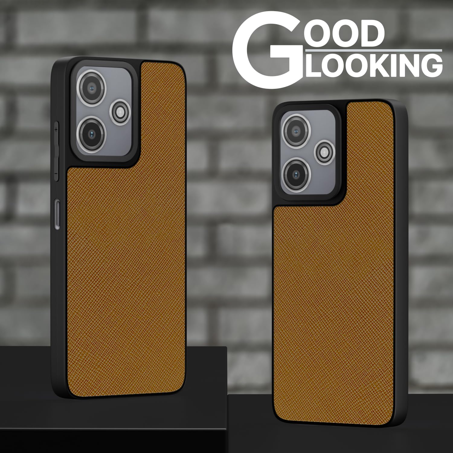 Tan Leatherback phone cover for Redmi 12 5G/4G/Poco M6 Pro 5G – Pikkme – photo 5