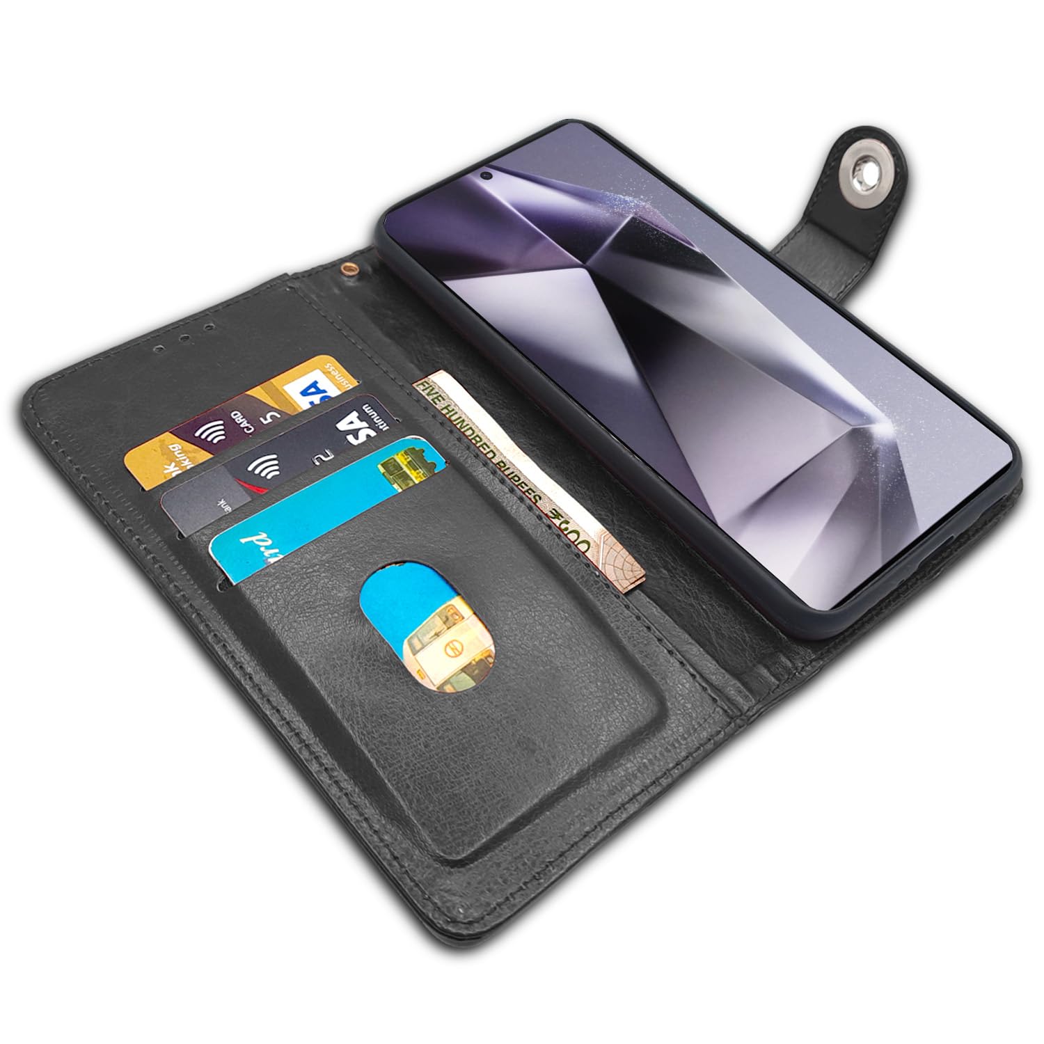 Samsung S24 Ultra 5G Button flip case in black by Pikkme – photo 3