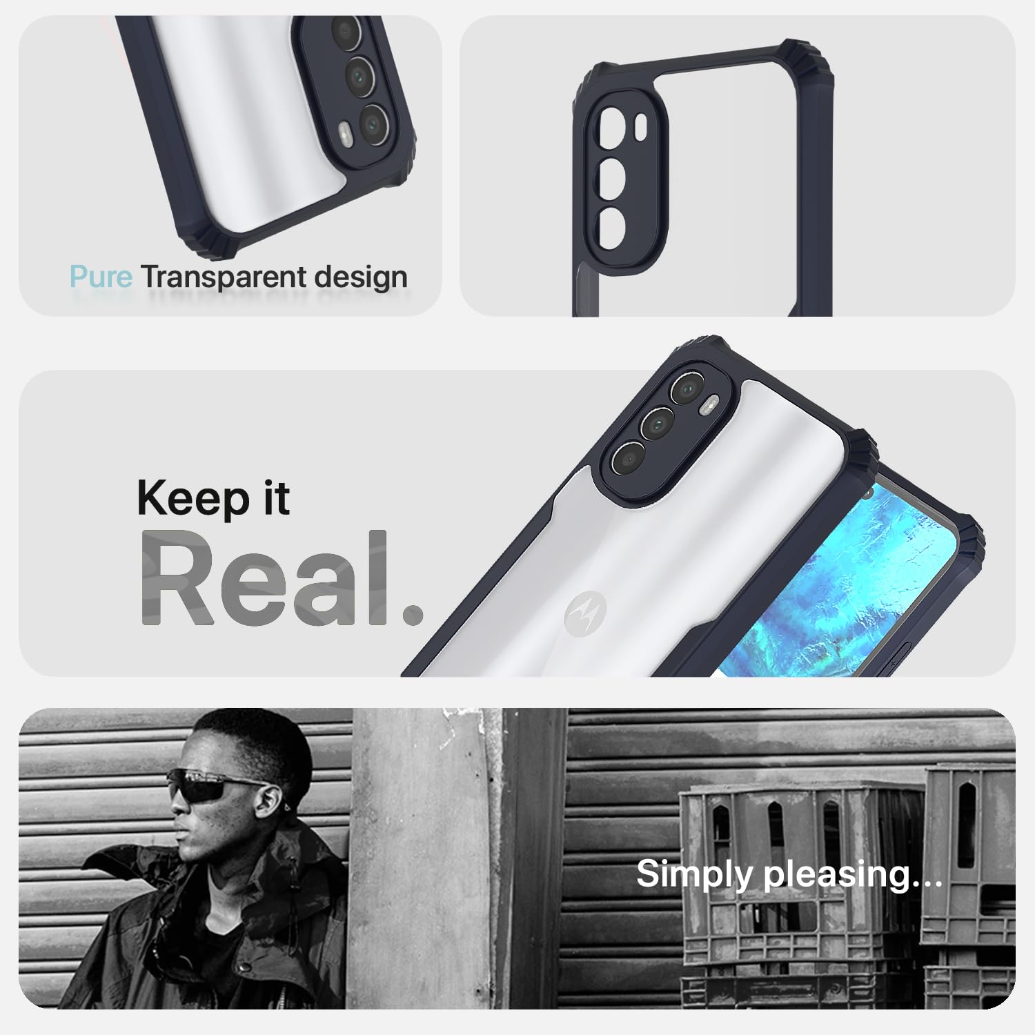 Moto G52/G82 5G mobile back cover in blue by Pikkme – photo 4