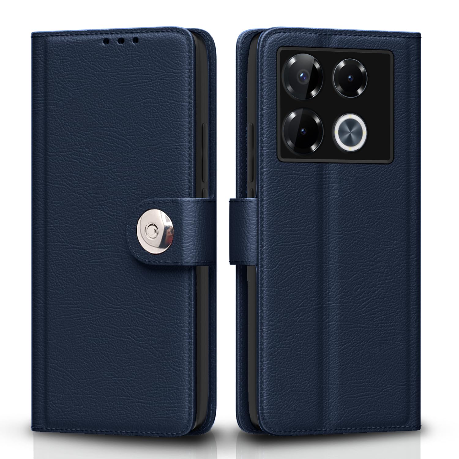 Pikkme blue wallet flip cover for Infinix Note 40 Pro Plus 5G