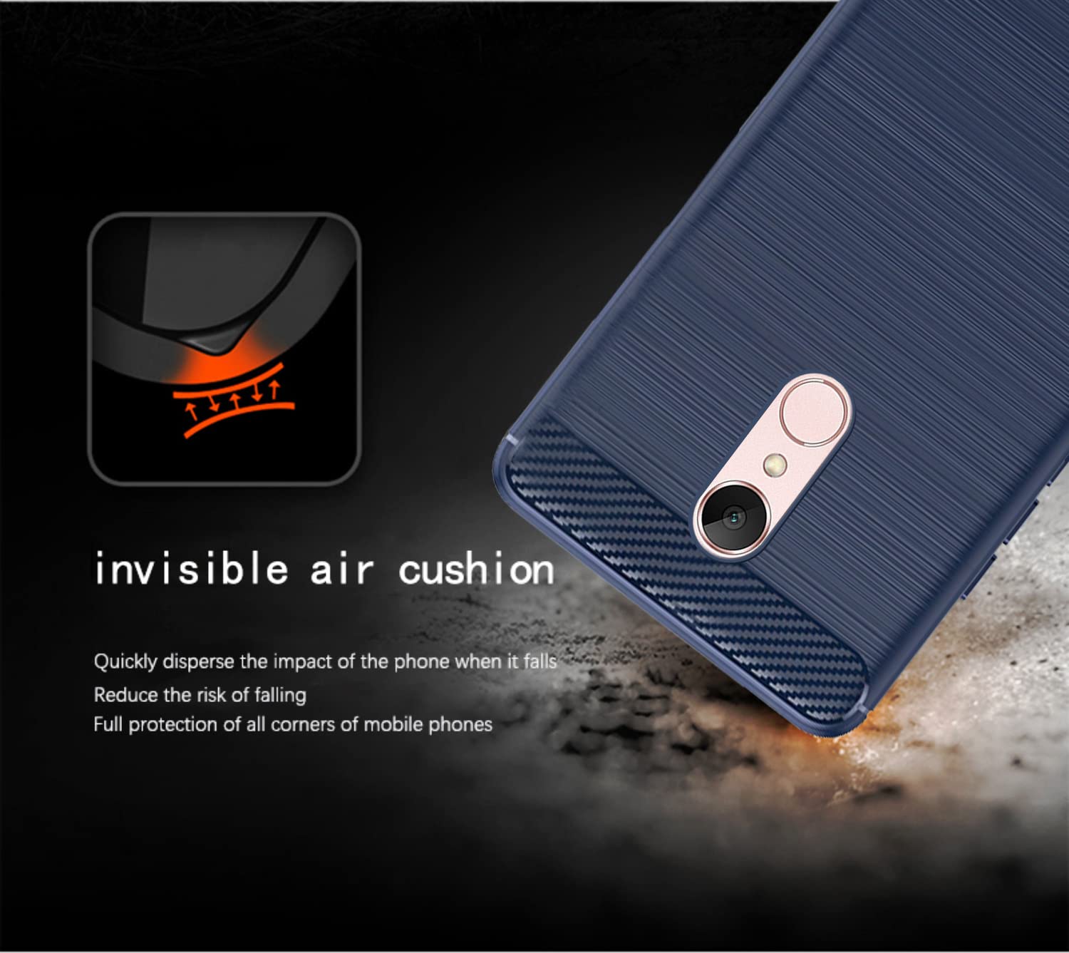 Redmi Note 5 Hybrid phone cover in blue by Pikkme – photo 4