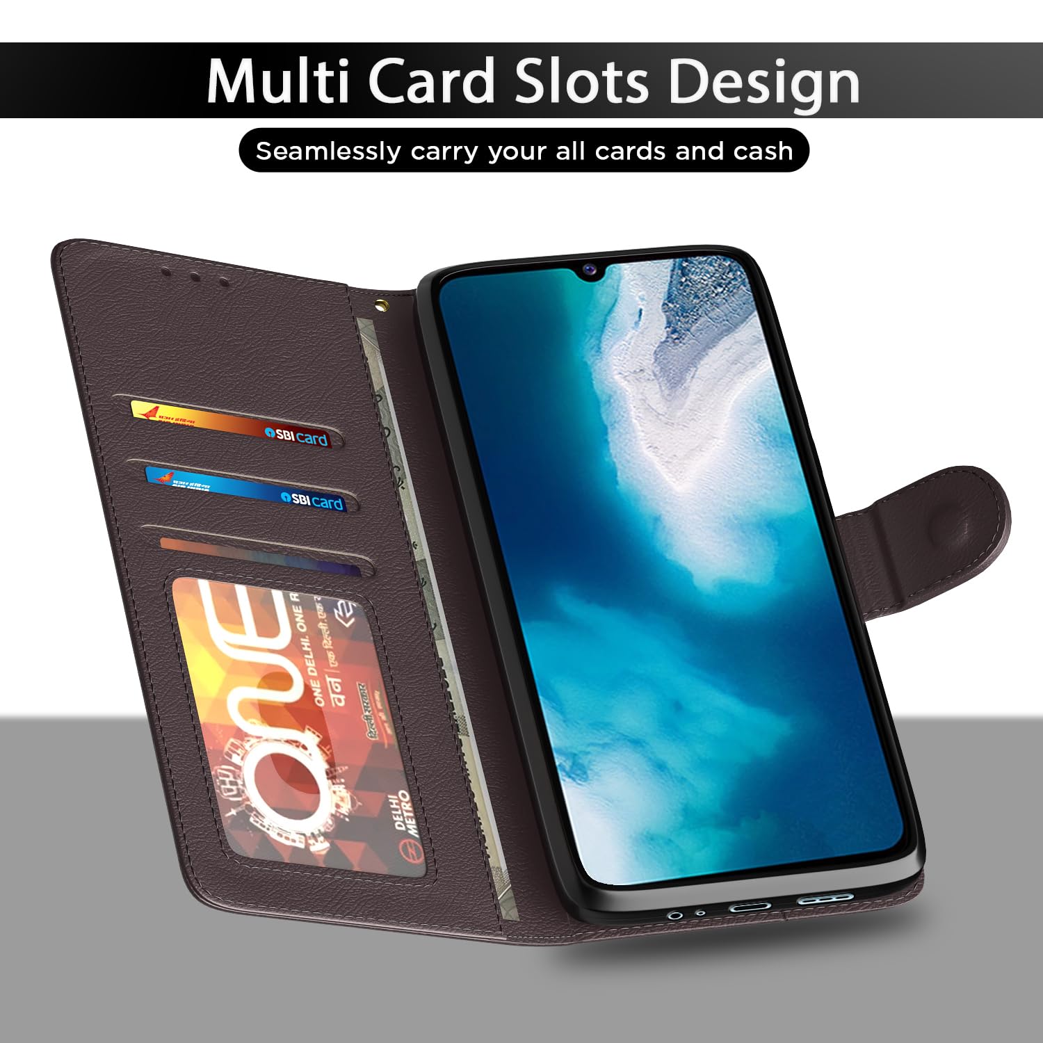 Coffee wallet flip cover for Vivo V20 SE – Pikkme – photo 5
