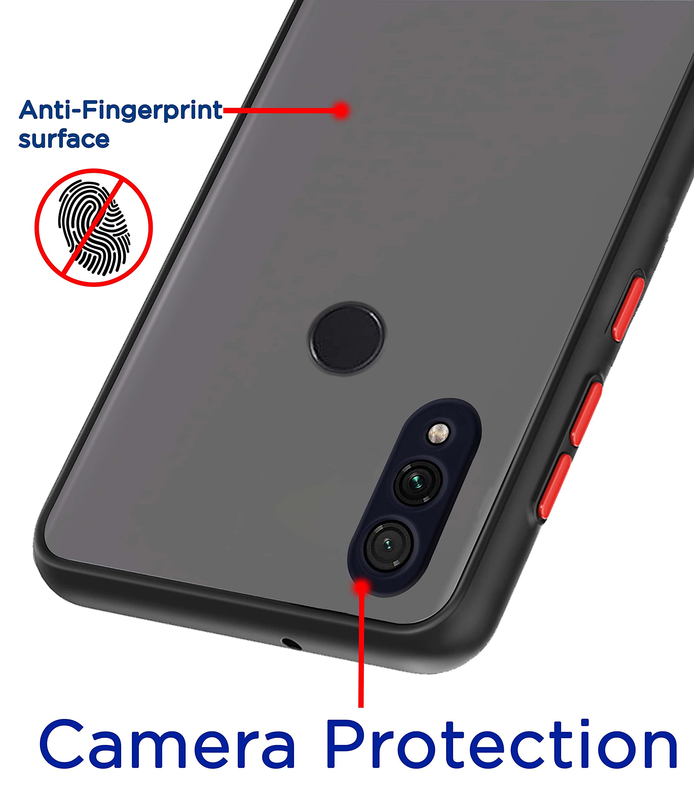 Redmi Note 7/Note 7 Pro/Note 7S Matte back cover in black by Pikkme – photo 2