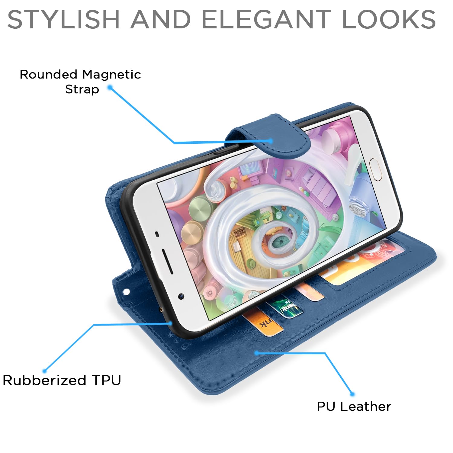 Blue Wallet flip case for Oppo F1s – Pikkme – photo 3