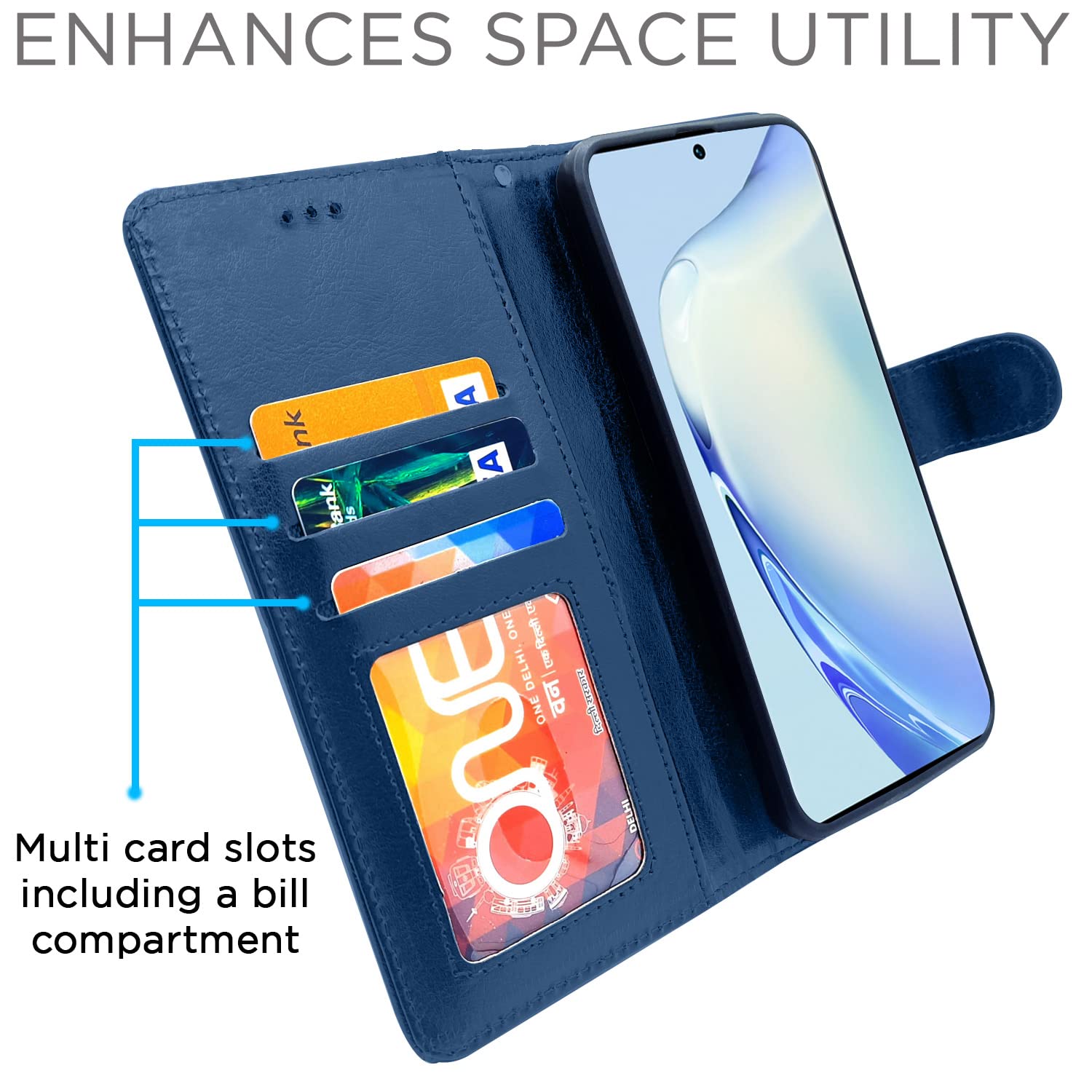 Blue Wallet wallet flip cover for Vivo V27/V27 Pro 5G – Pikkme – photo 3