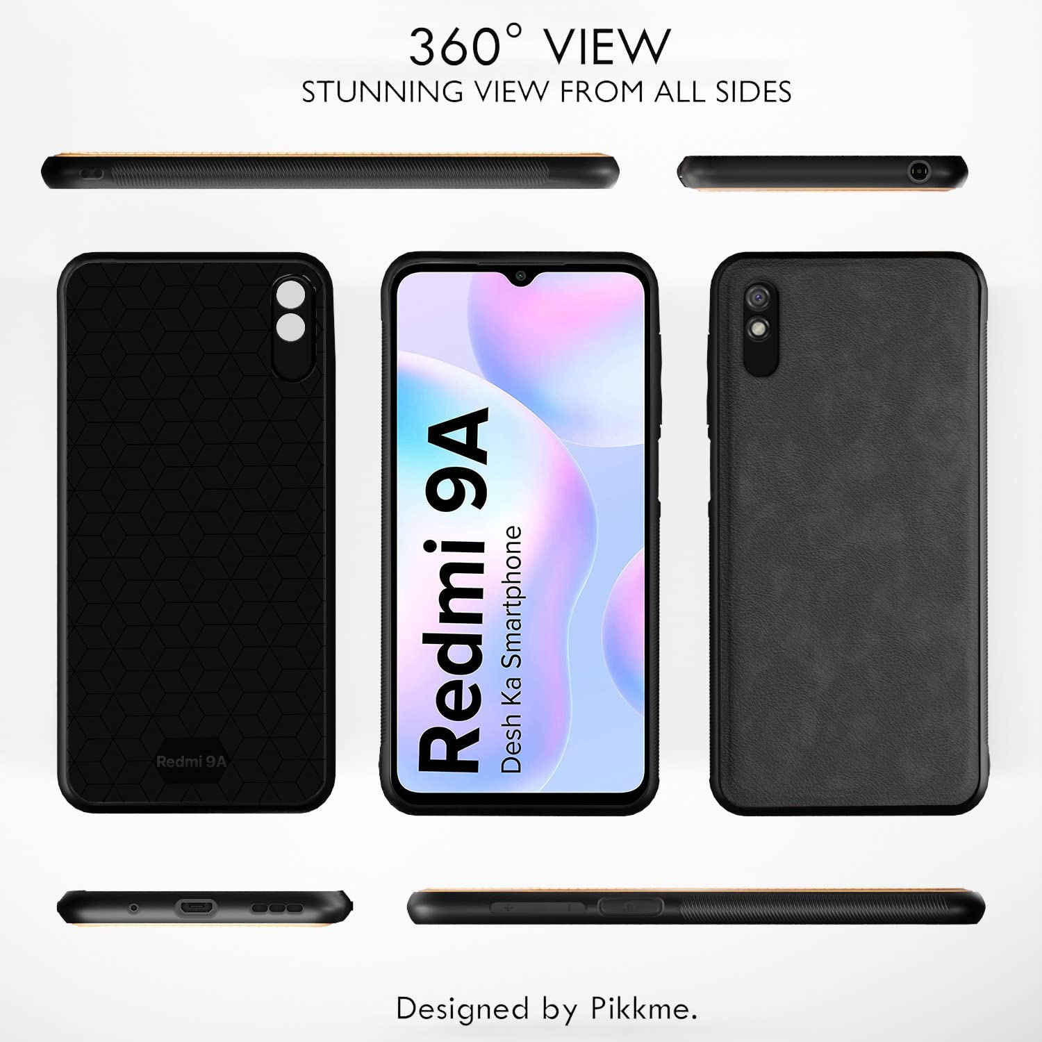 Pikkme Redmi 9A/9i/9A Sport Leather grey mobile cover – photo 3